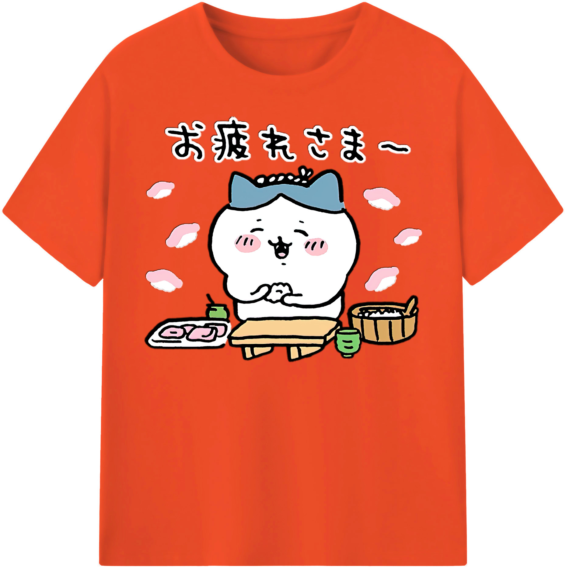 （画像用） ちいかわ ハチワレ Chii-kawa hachiware 綿100％半袖Tシャツ（フロントプリント）