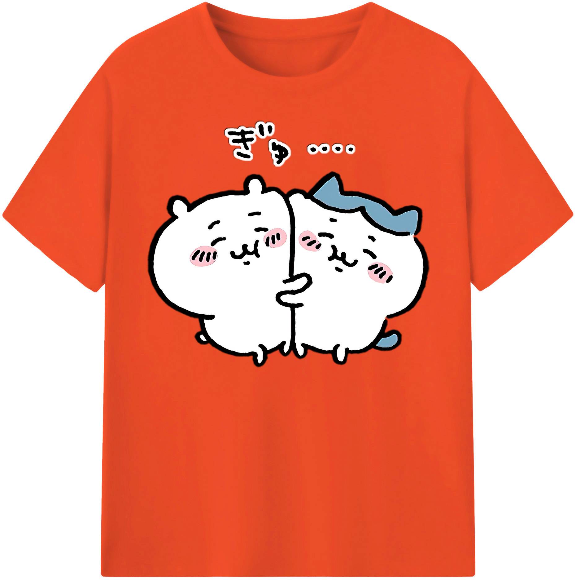 （画像用） ちいかわ ハチワレ Chii-kawa hachiware 綿100％半袖Tシャツ（フロントプリント）