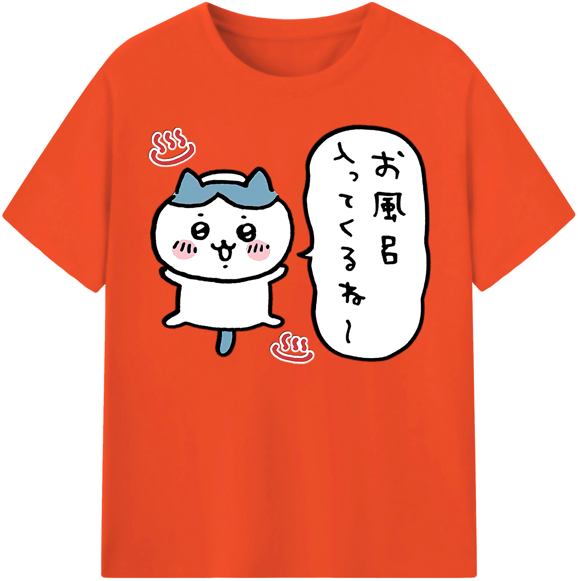 （画像用） ちいかわ ハチワレ Chii-kawa hachiware 綿100％半袖Tシャツ（フロントプリント）