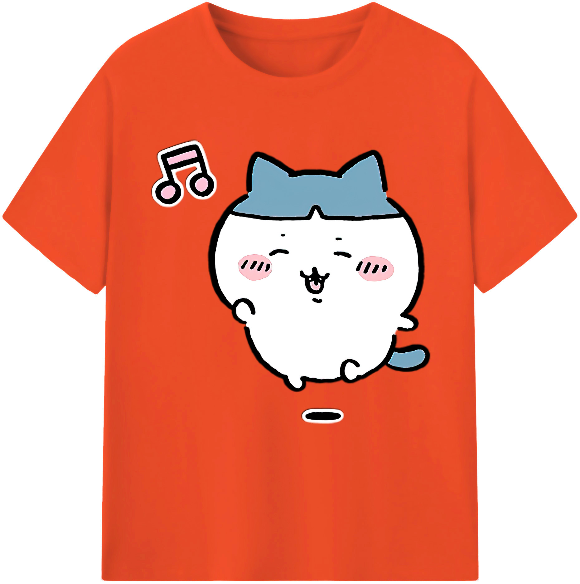 （画像用） ちいかわ ハチワレ Chii-kawa hachiware 綿100％半袖Tシャツ（フロントプリント）