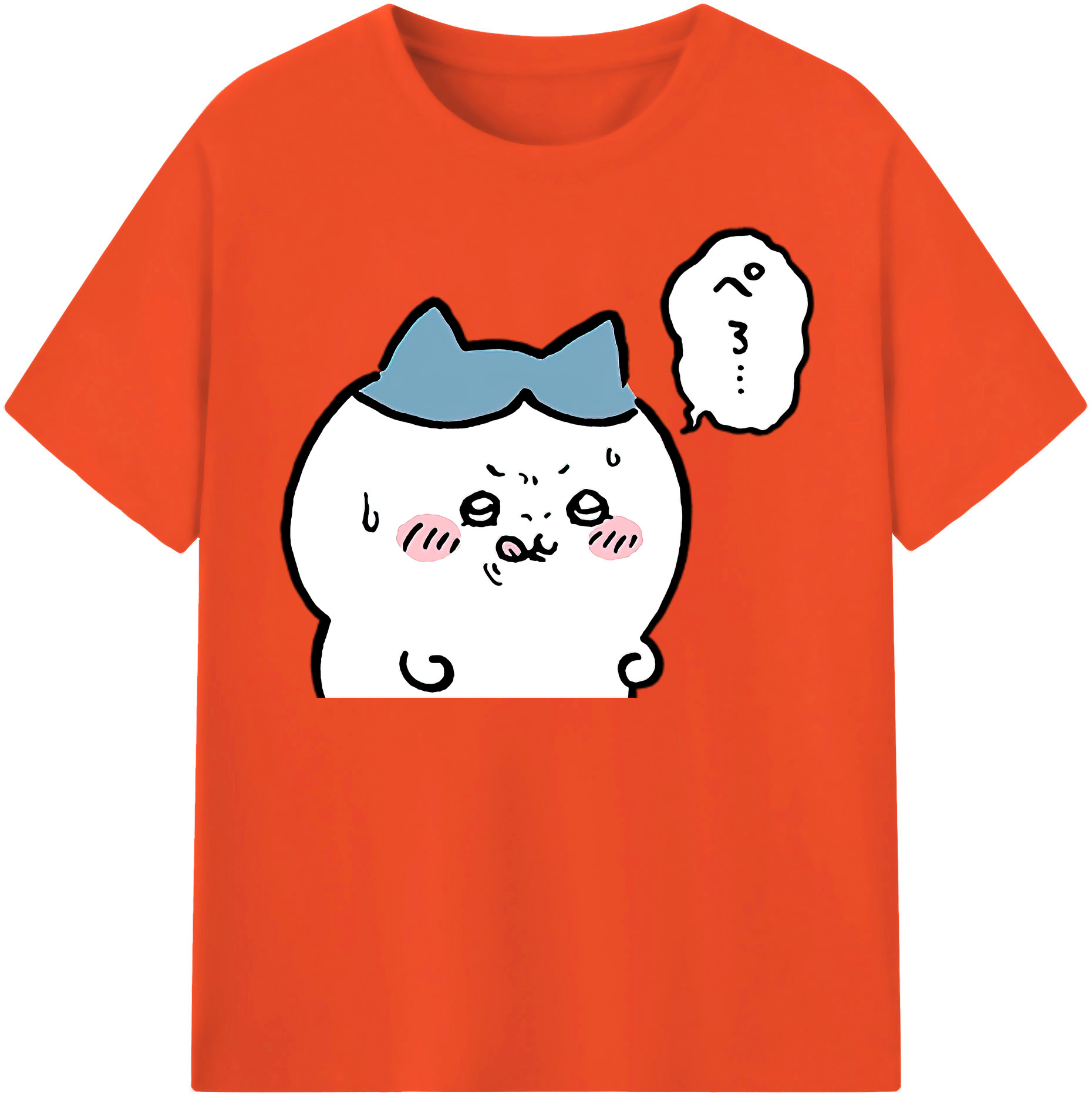 （画像用） ちいかわ ハチワレ Chii-kawa hachiware 綿100％半袖Tシャツ（フロントプリント）