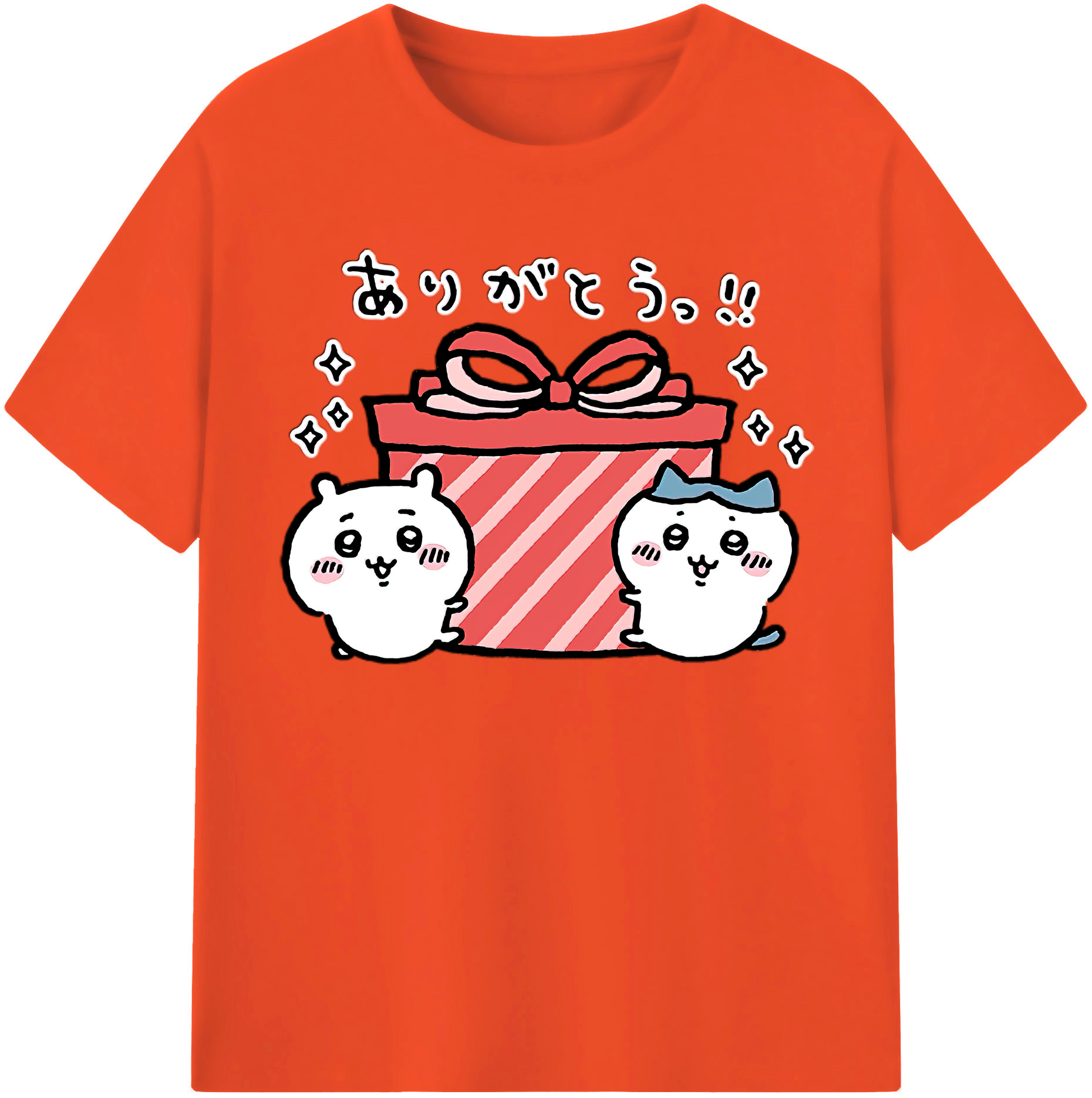 （画像用） ちいかわ ハチワレ Chii-kawa hachiware 綿100％半袖Tシャツ（フロントプリント）
