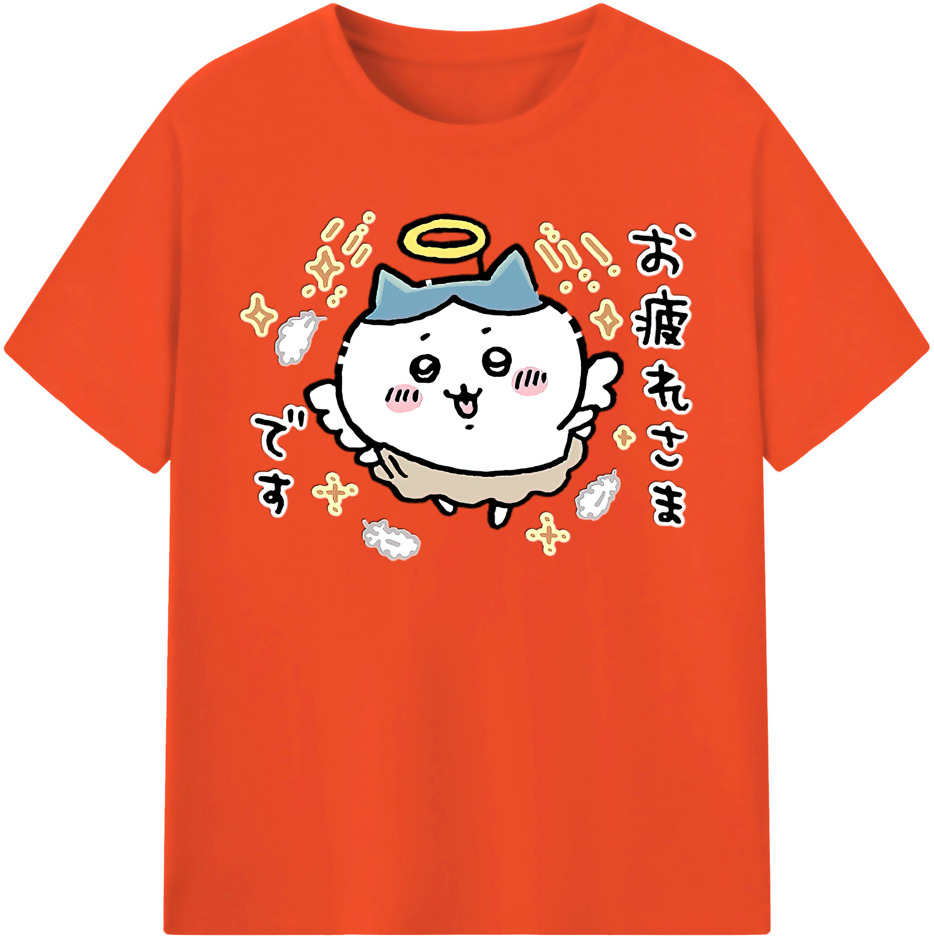 （画像用） ちいかわ ハチワレ Chii-kawa hachiware 綿100％半袖Tシャツ（フロントプリント）