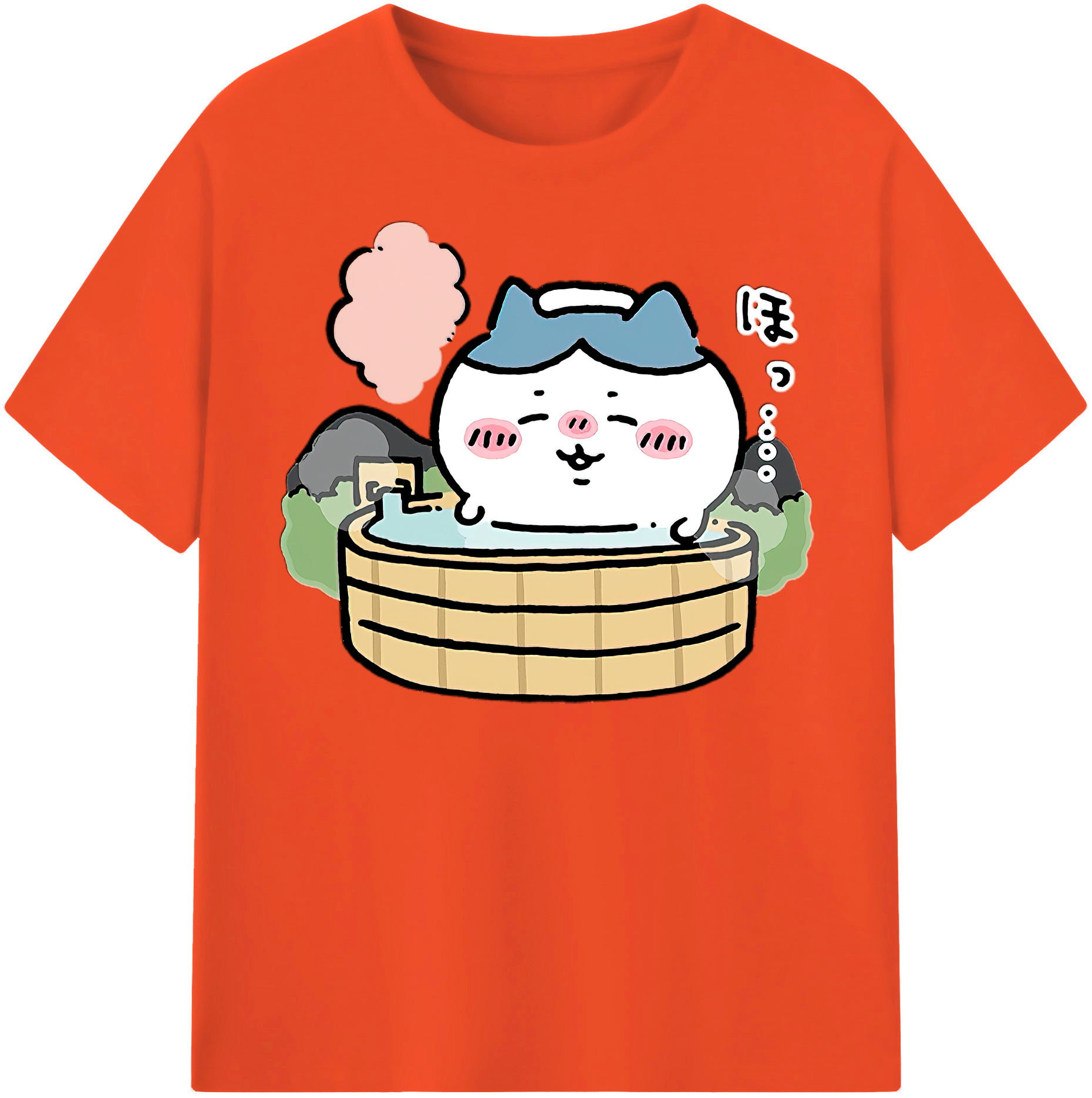 （画像用） ちいかわ ハチワレ Chii-kawa hachiware 綿100％半袖Tシャツ（フロントプリント）