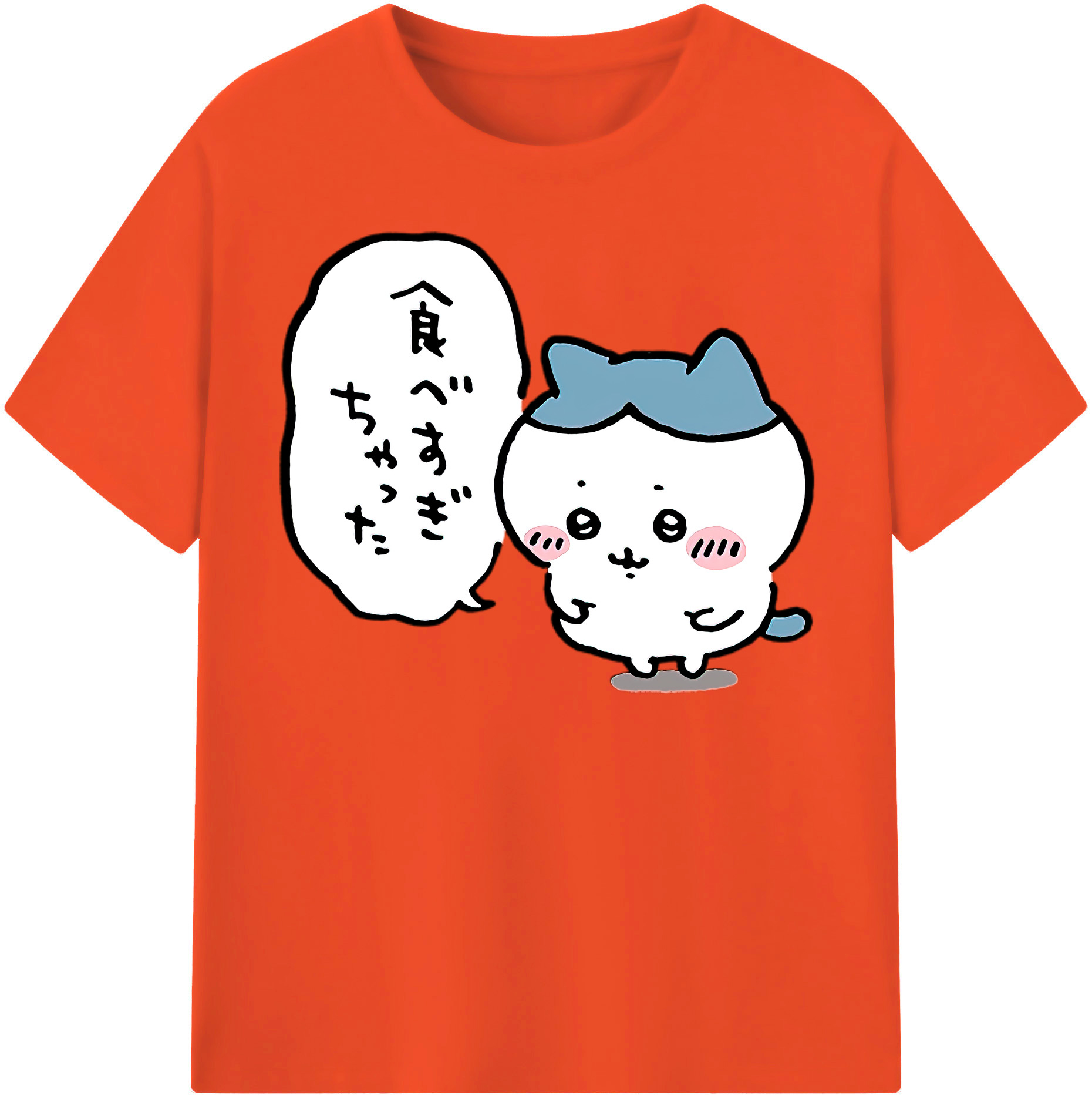 （画像用） ちいかわ ハチワレ Chii-kawa hachiware 綿100％半袖Tシャツ（フロントプリント）