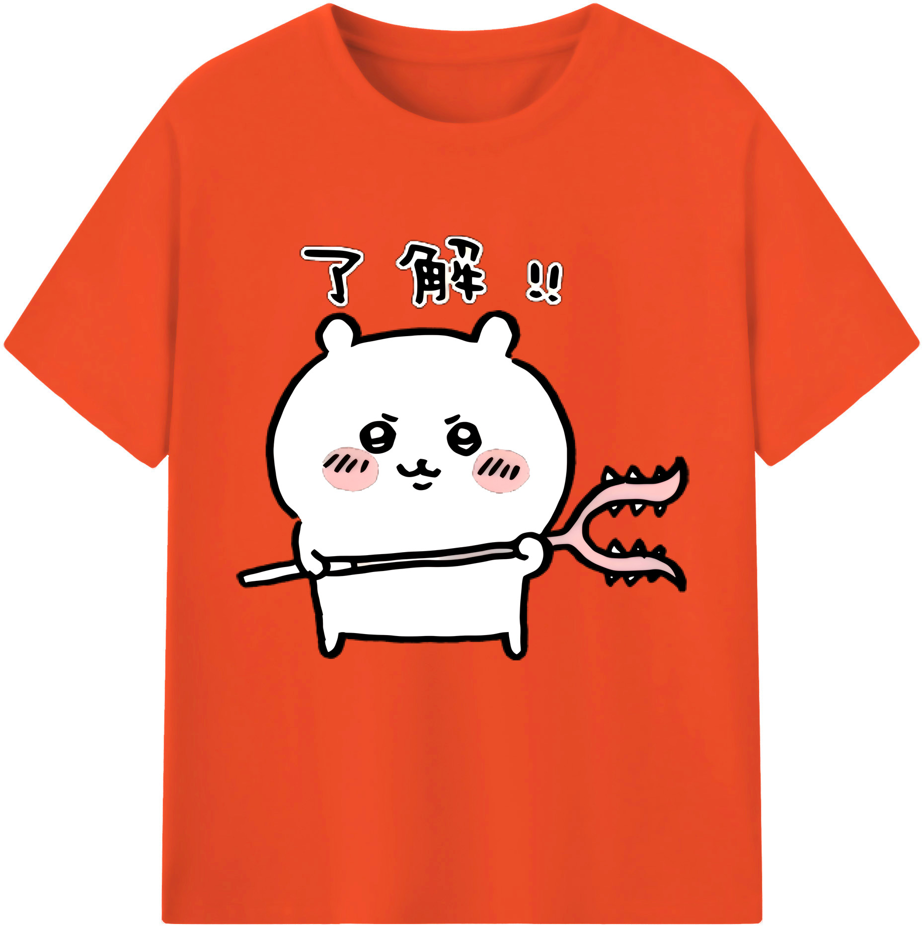 （画像用） ちいかわ ちいかわ Chii-kawa chiikawa 綿100％半袖Tシャツ（フロントプリント）