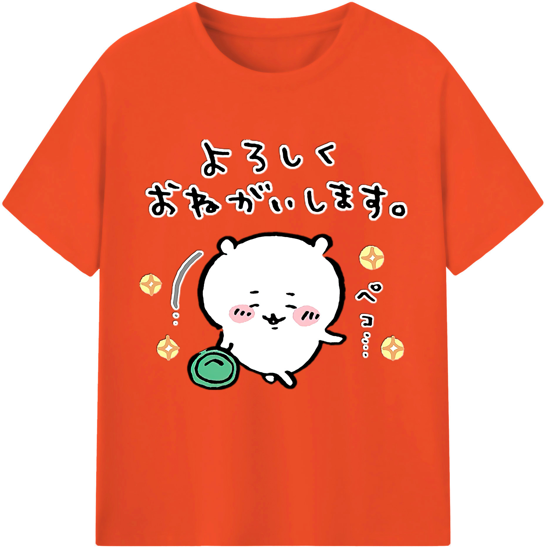 （画像用） ちいかわ ちいかわ Chii-kawa chiikawa 綿100％半袖Tシャツ（フロントプリント）