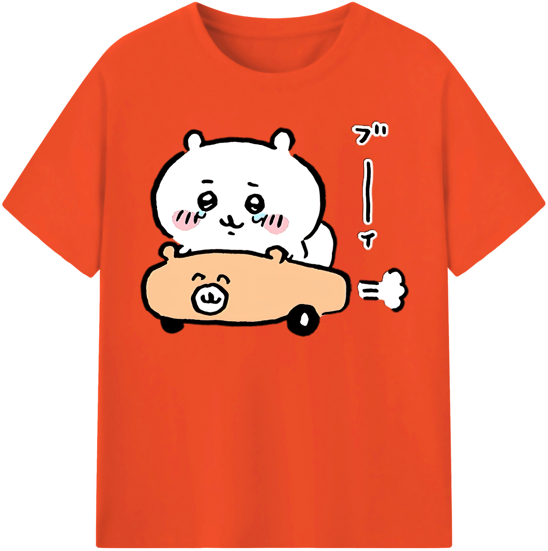 （画像用） ちいかわ ちいかわ Chii-kawa chiikawa 綿100％半袖Tシャツ（フロントプリント）
