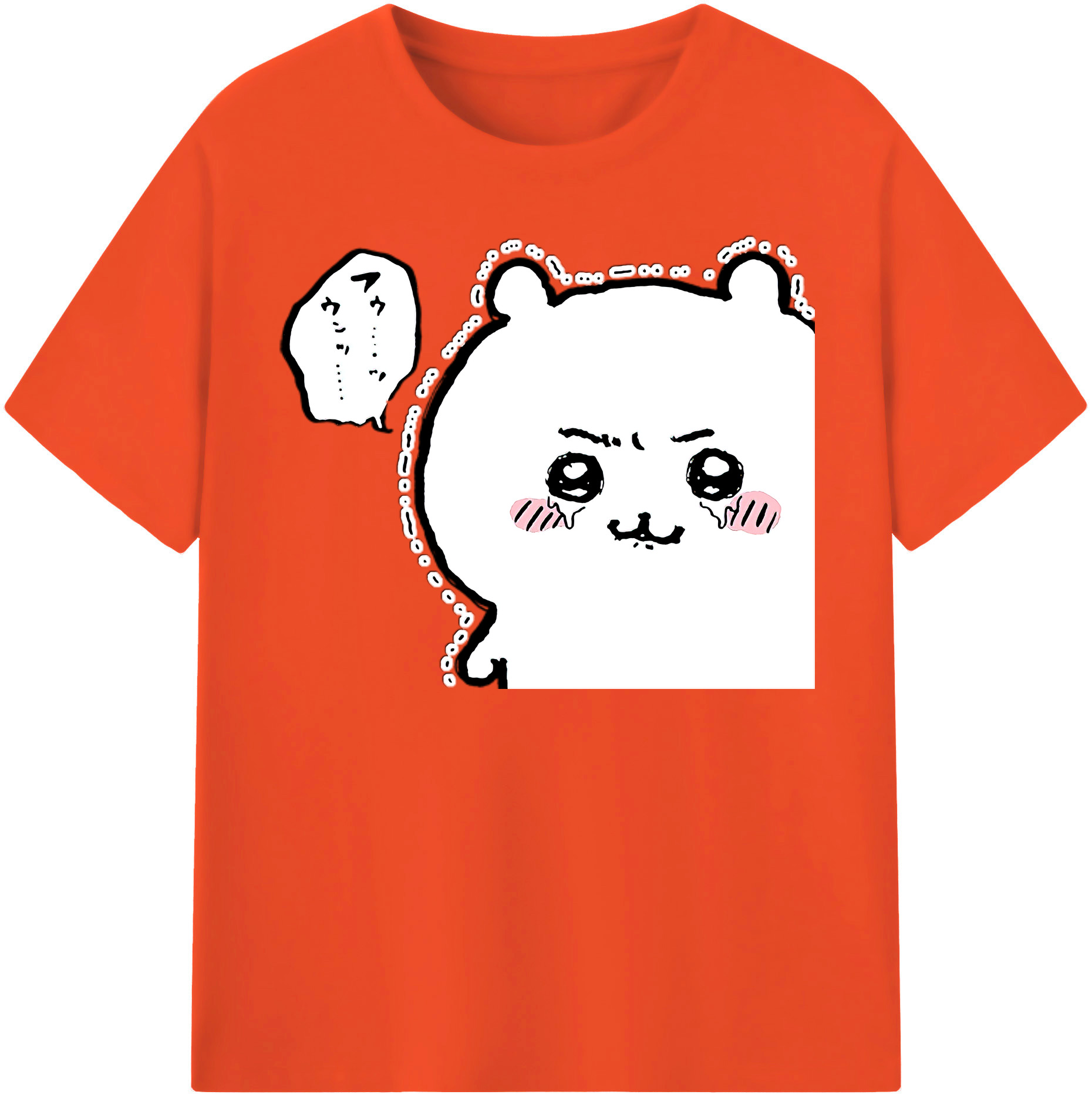 （画像用） ちいかわ ちいかわ Chii-kawa chiikawa 綿100％半袖Tシャツ（フロントプリント）