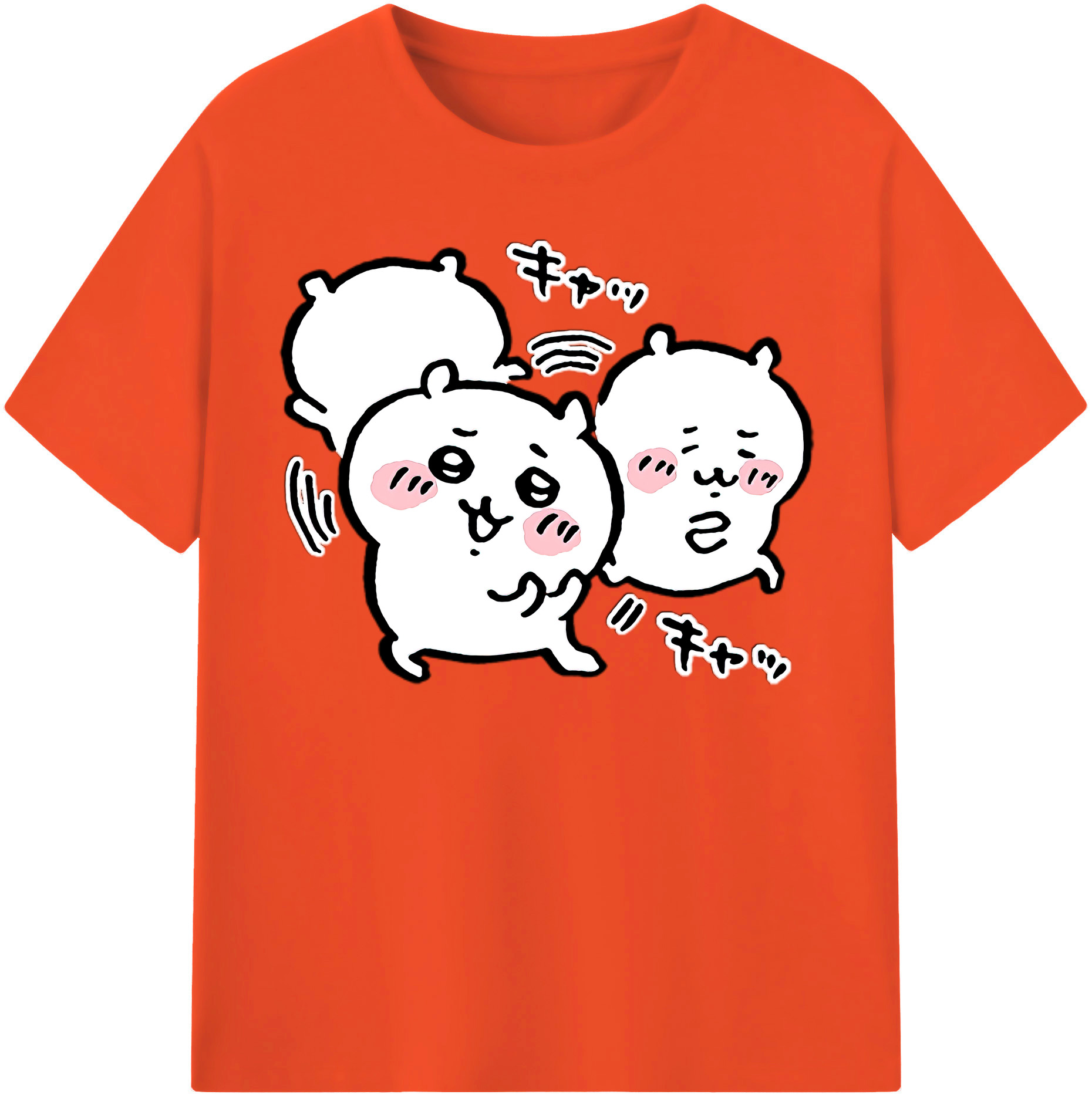 （画像用） ちいかわ ちいかわ Chii-kawa chiikawa 綿100％半袖Tシャツ（フロントプリント）