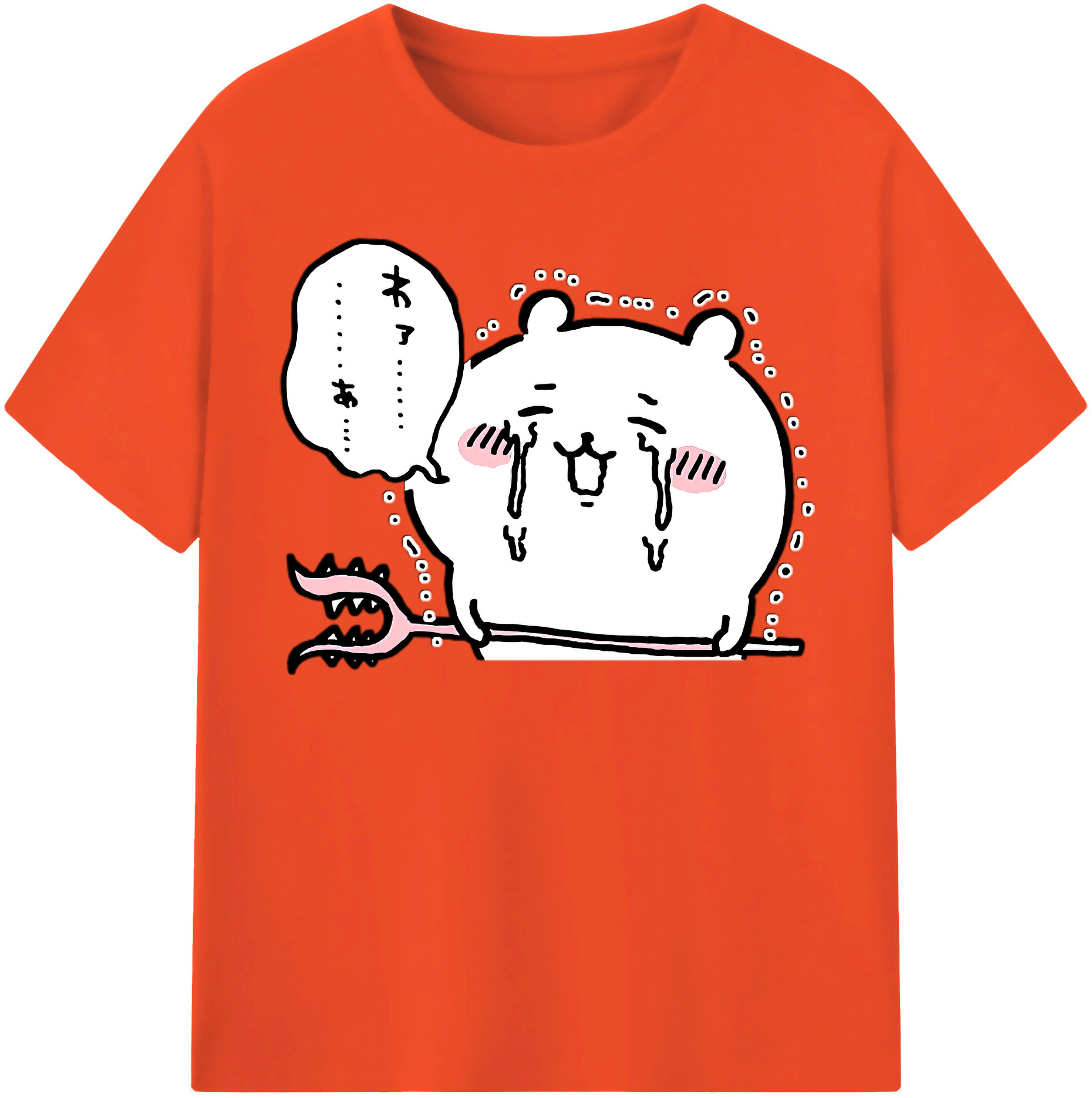 （画像用） ちいかわ ちいかわ Chii-kawa chiikawa 綿100％半袖Tシャツ（フロントプリント）