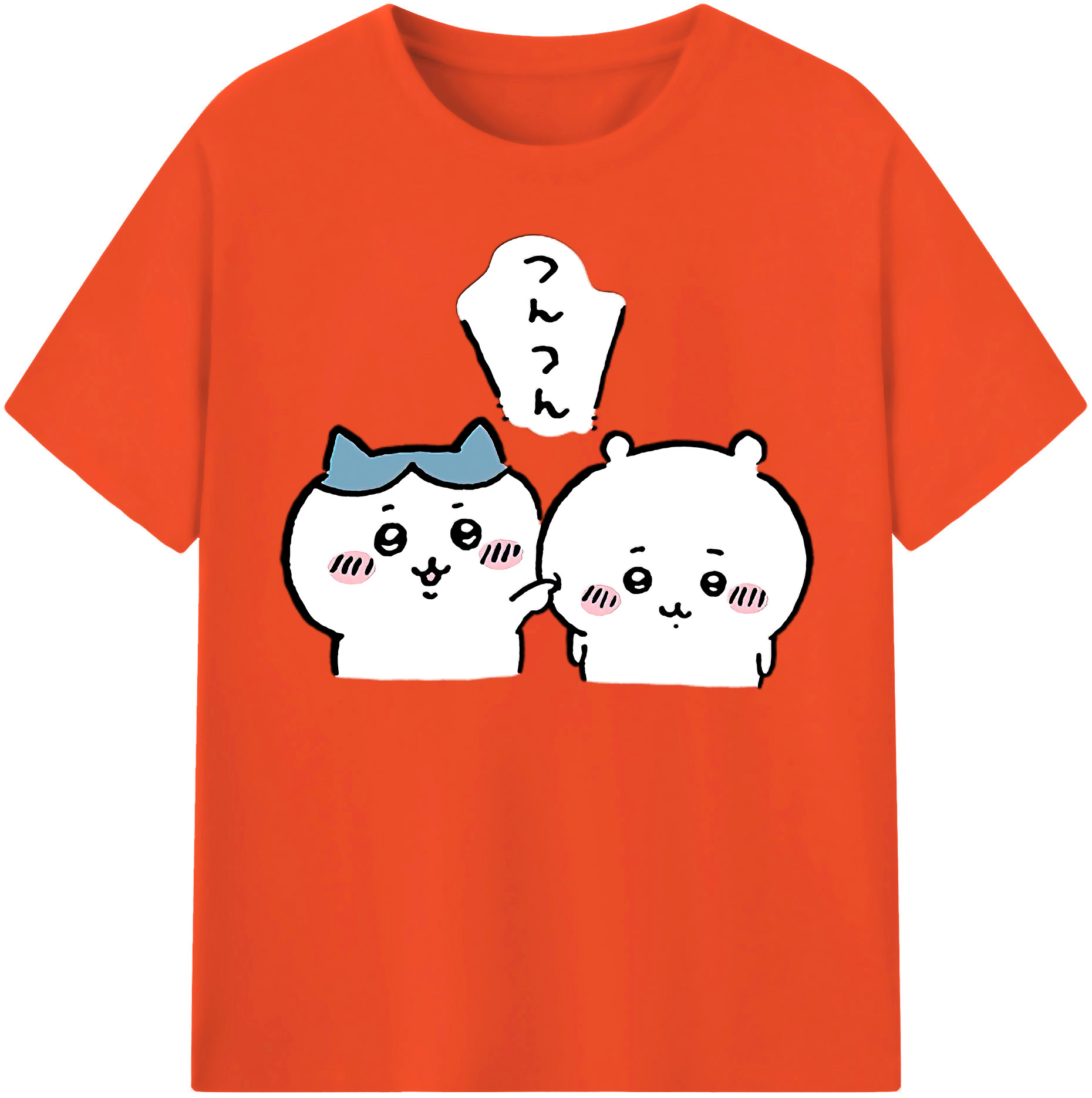 （画像用） ちいかわ ちいかわ Chii-kawa chiikawa 綿100％半袖Tシャツ（フロントプリント）