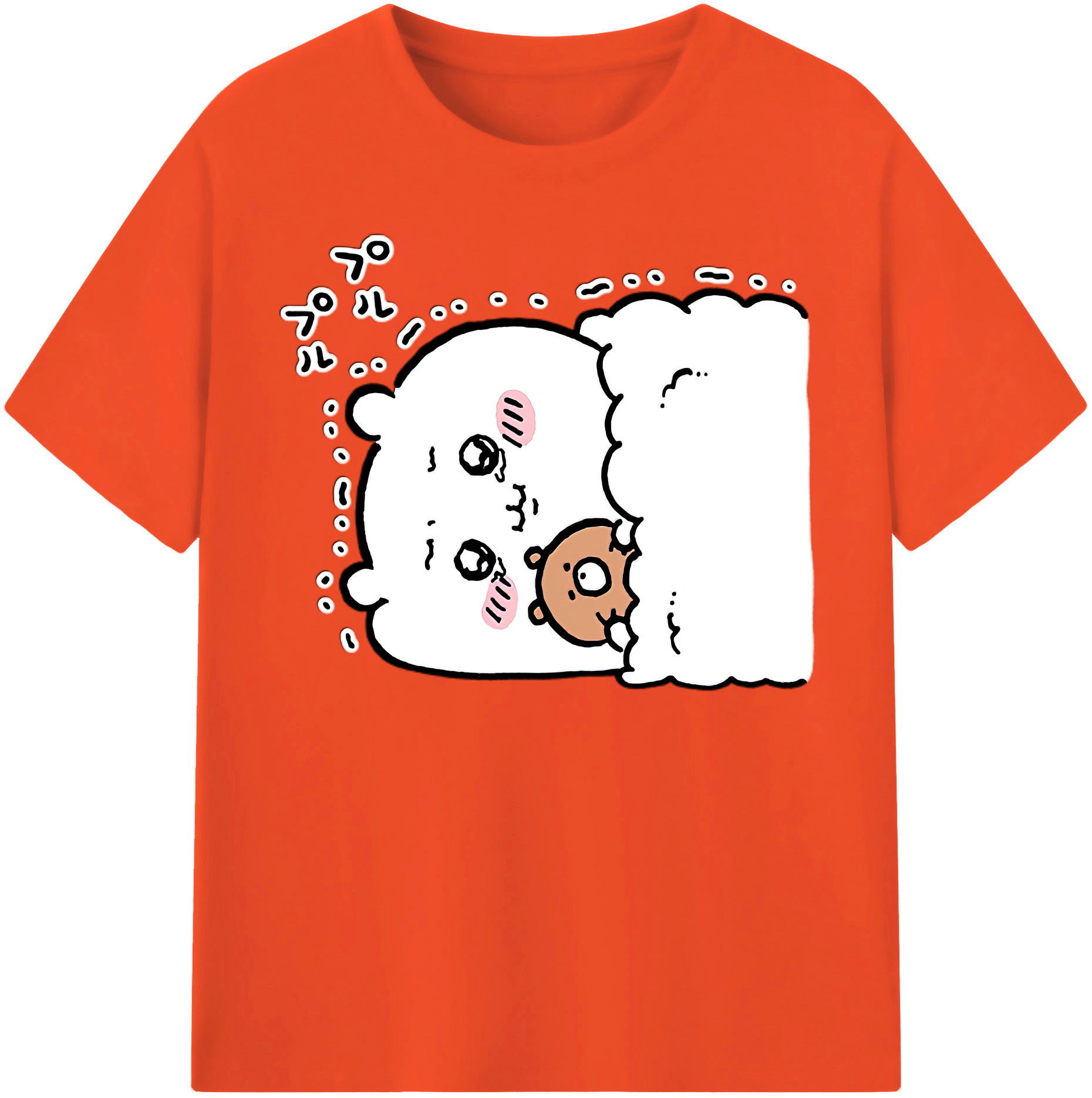 （画像用） ちいかわ ちいかわ Chii-kawa chiikawa 綿100％半袖Tシャツ（フロントプリント）