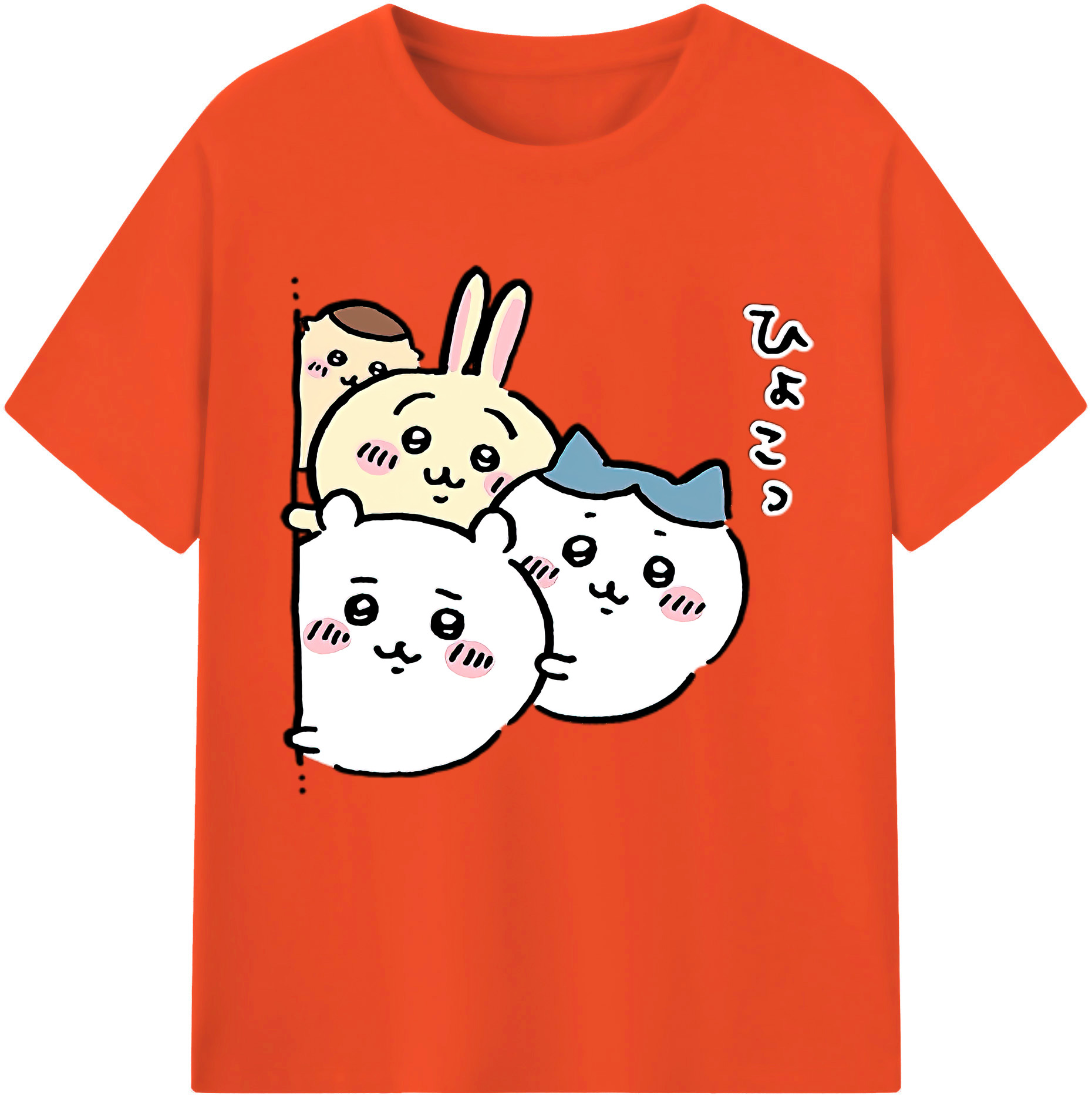 （画像用） ちいかわ ちいかわ Chii-kawa chiikawa 綿100％半袖Tシャツ（フロントプリント）