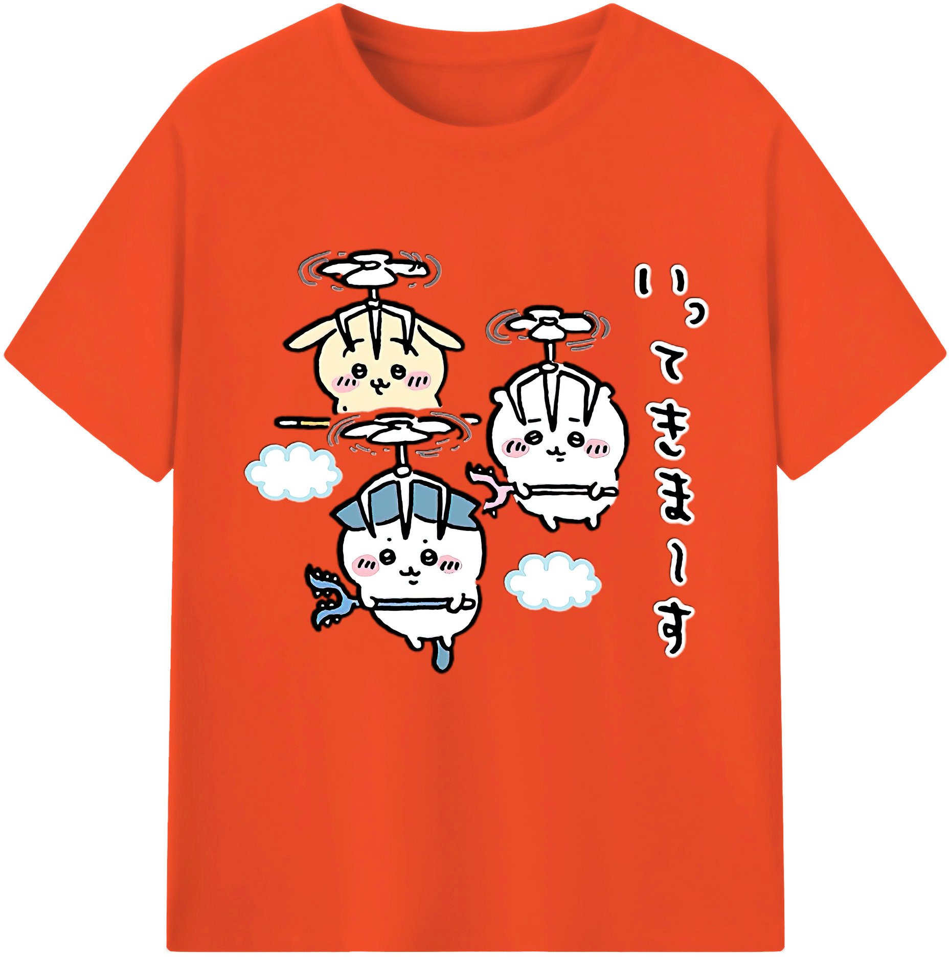 （画像用） ちいかわ ちいかわ Chii-kawa chiikawa 綿100％半袖Tシャツ（フロントプリント）