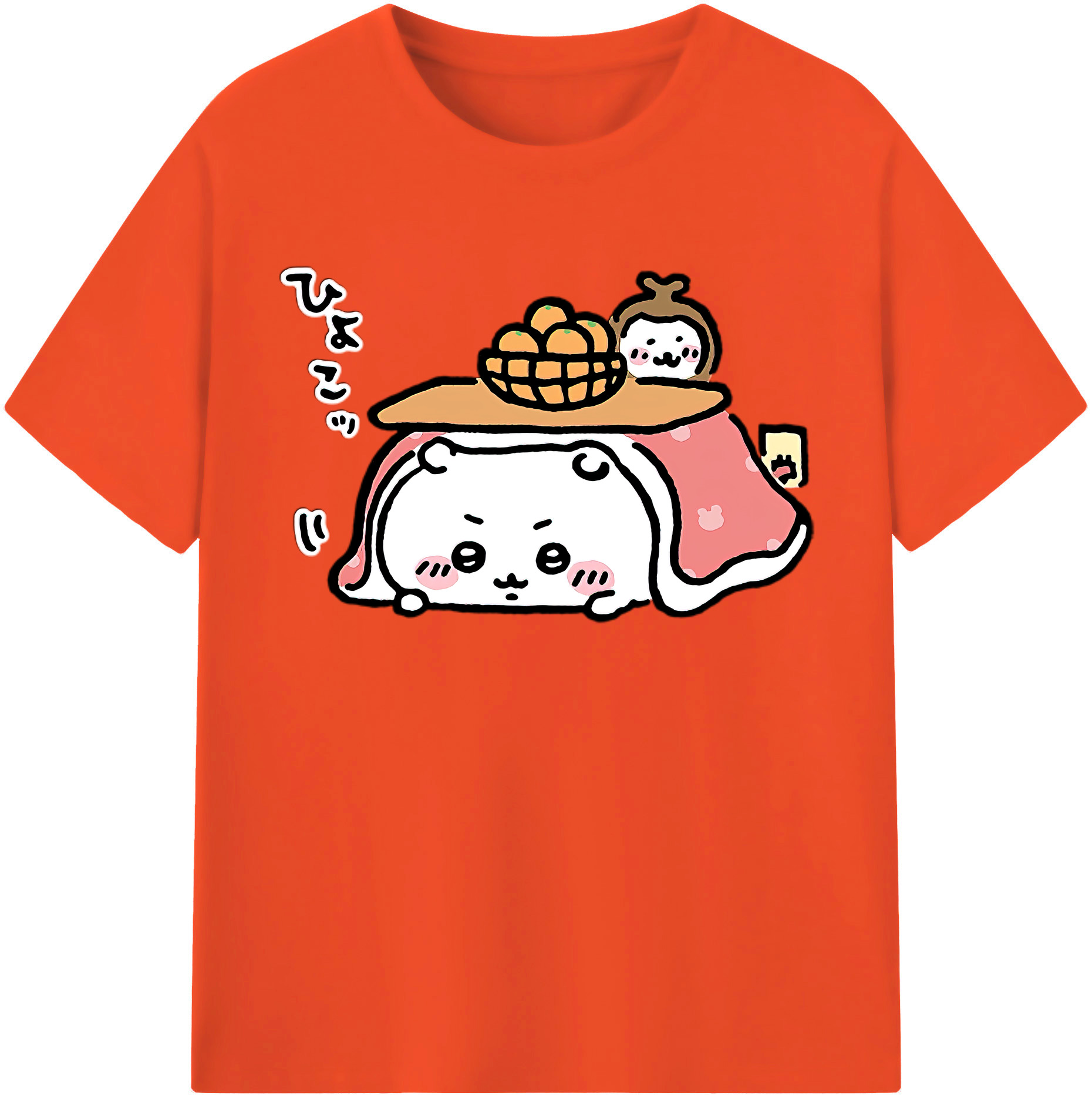 （画像用） ちいかわ ちいかわ Chii-kawa chiikawa 綿100％半袖Tシャツ（フロントプリント）