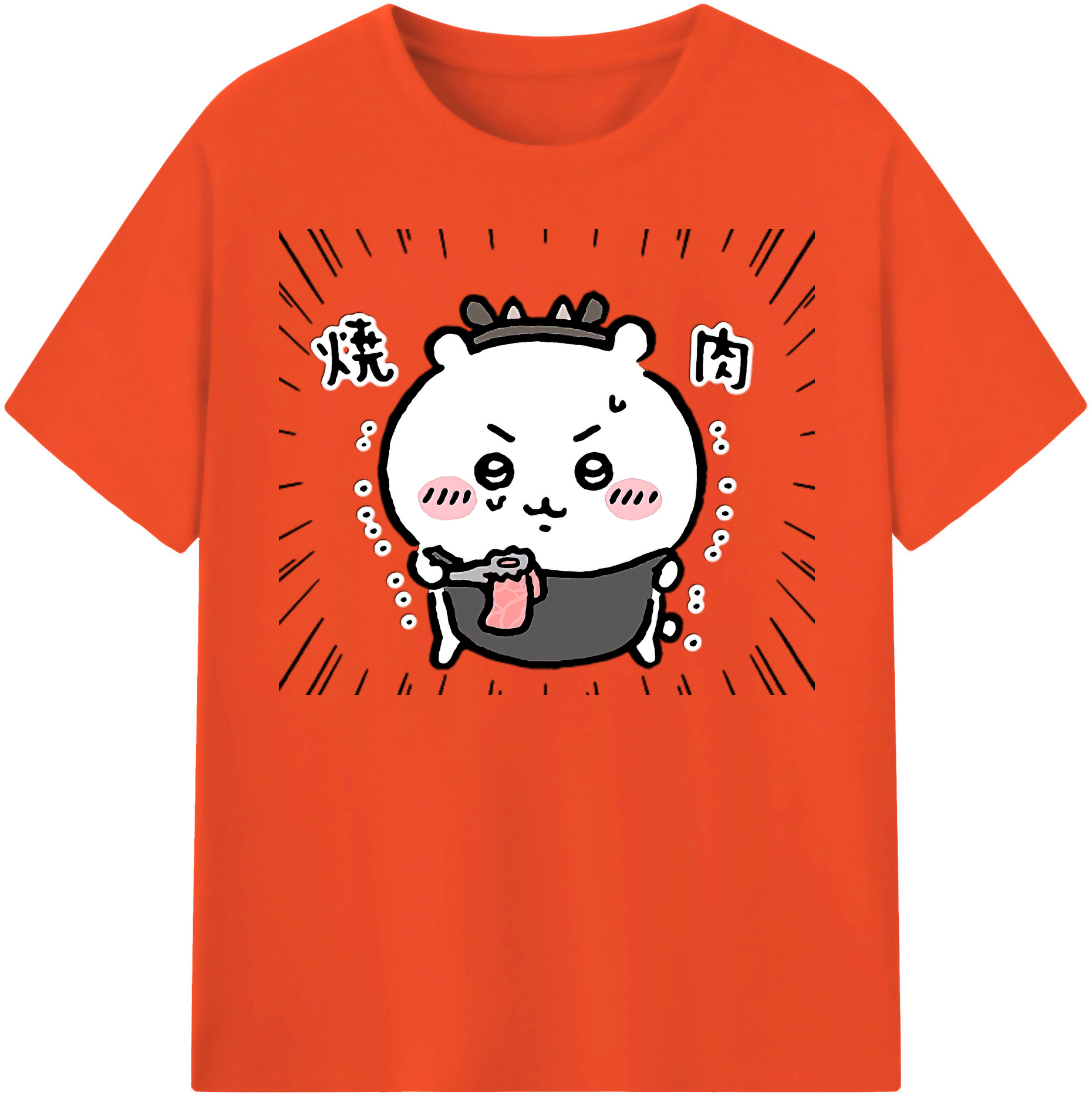 （画像用） ちいかわ ちいかわ Chii-kawa chiikawa 綿100％半袖Tシャツ（フロントプリント）