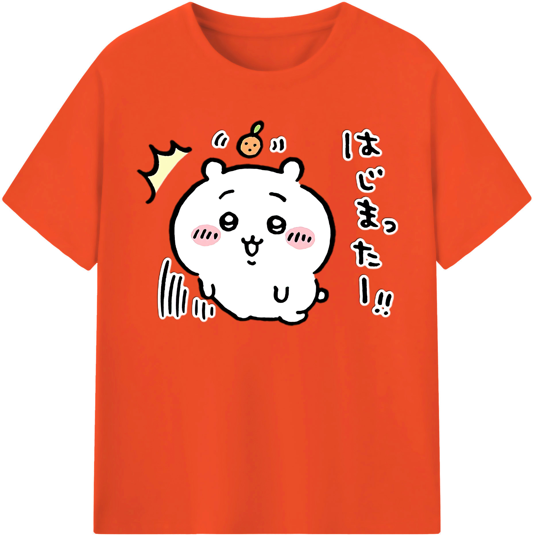 （画像用） ちいかわ ちいかわ Chii-kawa chiikawa 綿100％半袖Tシャツ（フロントプリント）