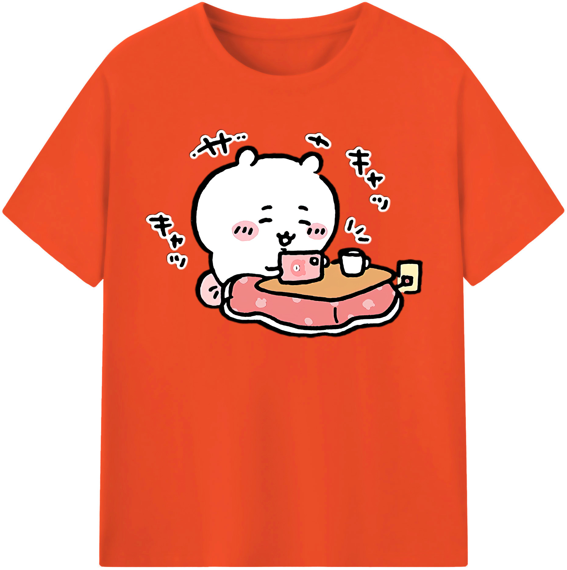 （画像用） ちいかわ ちいかわ Chii-kawa chiikawa 綿100％半袖Tシャツ（フロントプリント）