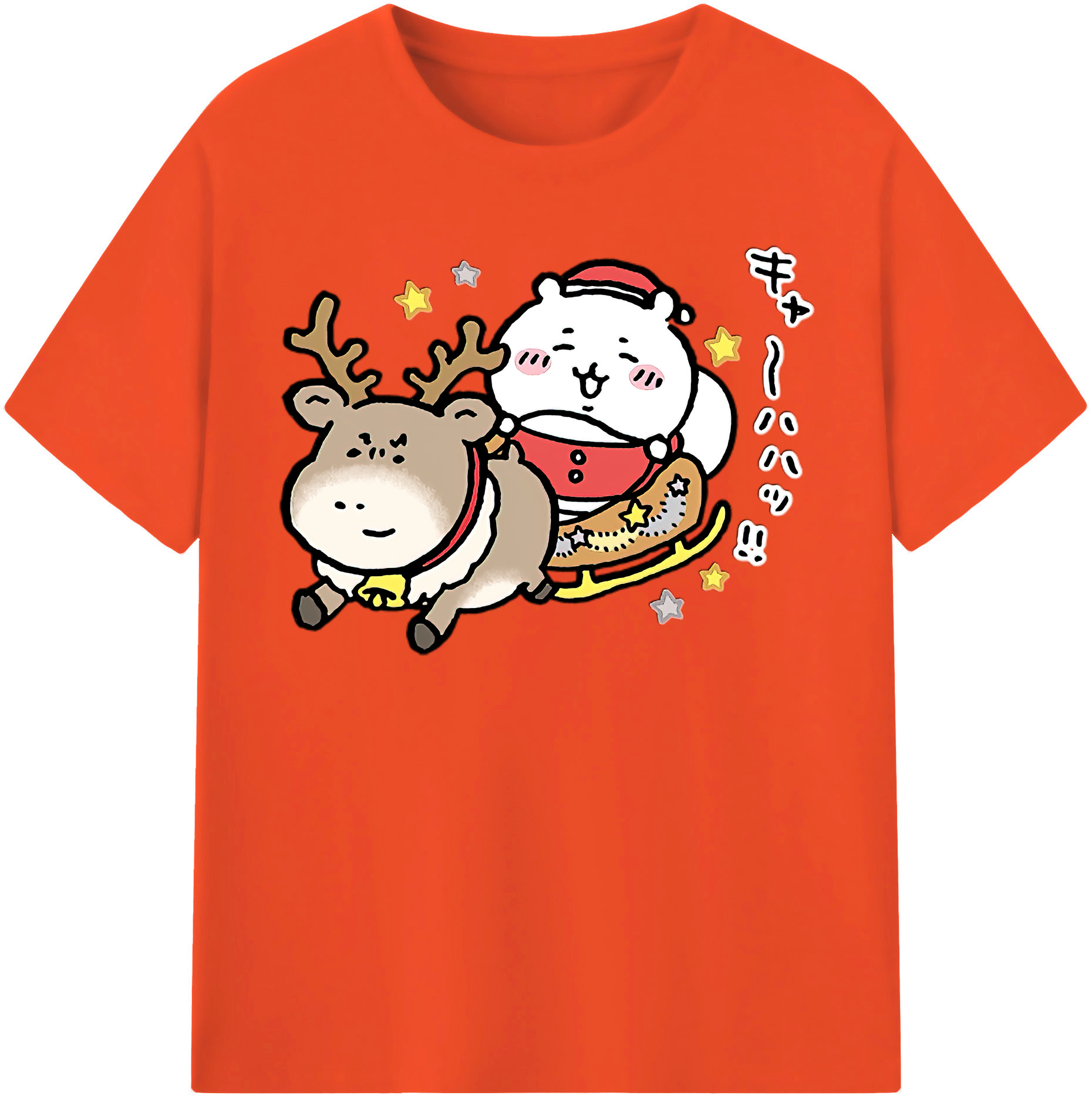 （画像用） ちいかわ ちいかわ Chii-kawa chiikawa 綿100％半袖Tシャツ（フロントプリント）