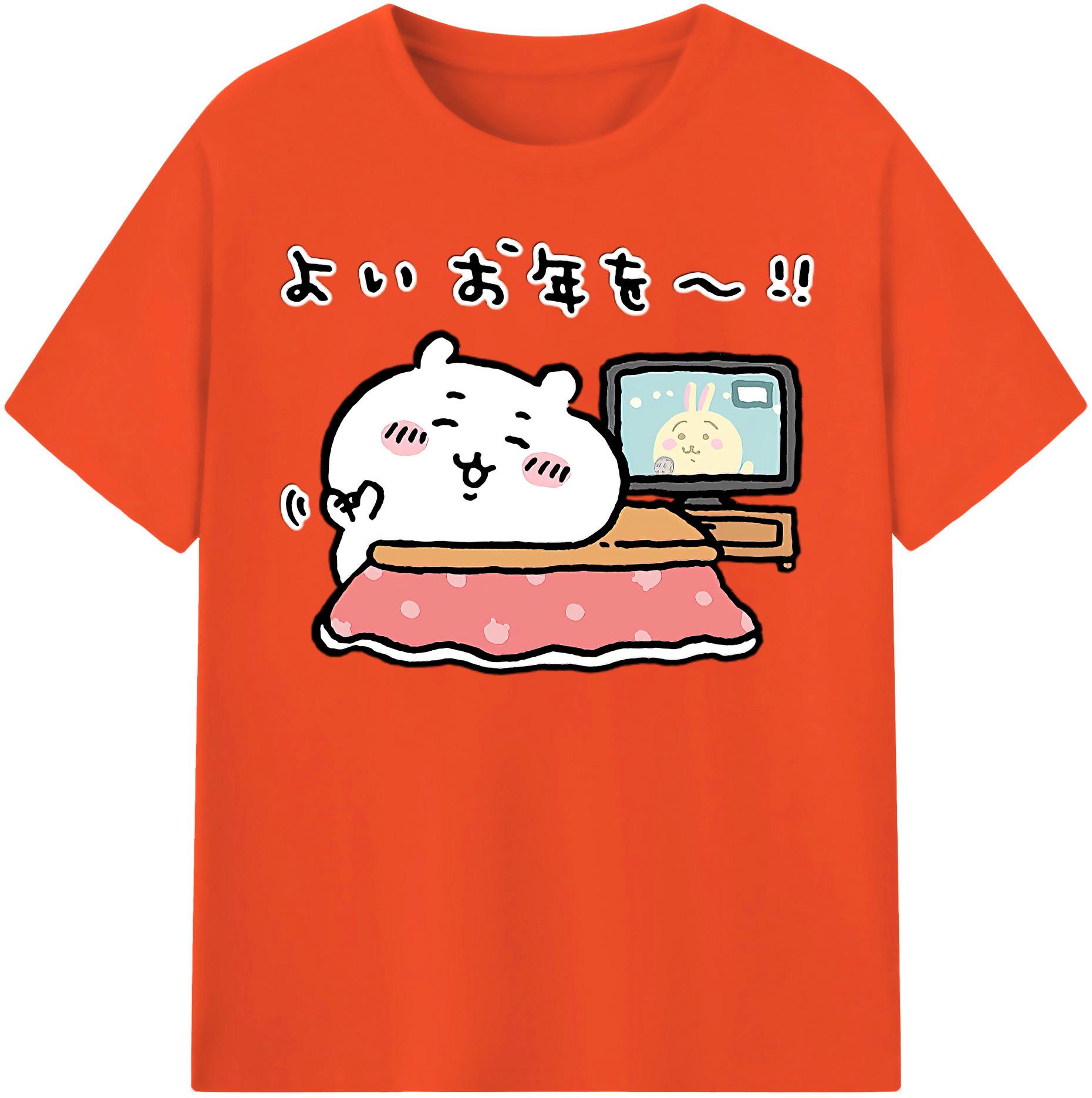 （画像用） ちいかわ ちいかわ Chii-kawa chiikawa 綿100％半袖Tシャツ（フロントプリント）