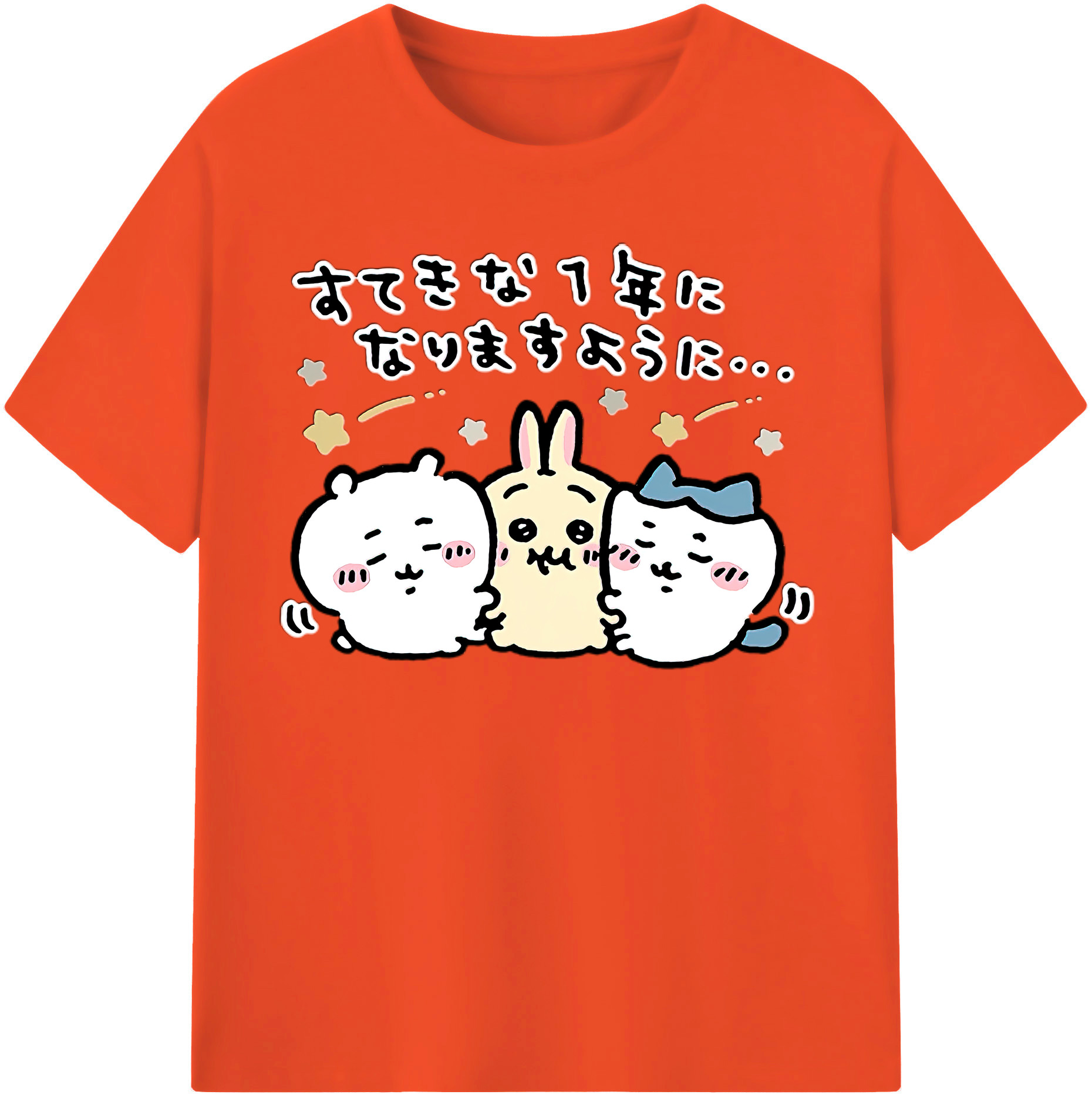 （画像用） ちいかわ ちいかわ Chii-kawa chiikawa 綿100％半袖Tシャツ（フロントプリント）