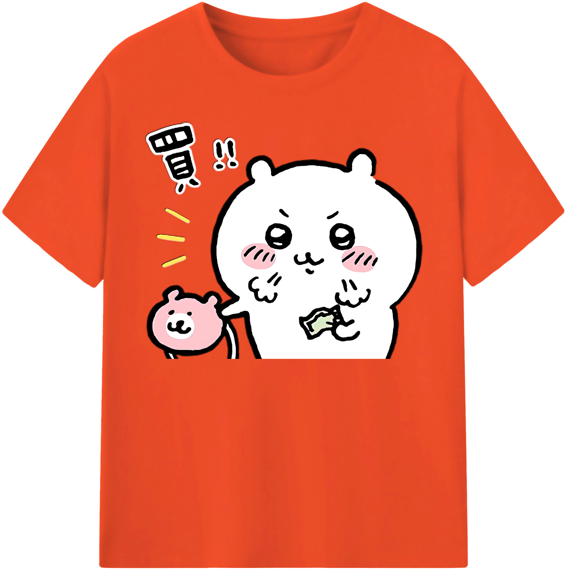 （画像用） ちいかわ ちいかわ Chii-kawa chiikawa 綿100％半袖Tシャツ（フロントプリント）
