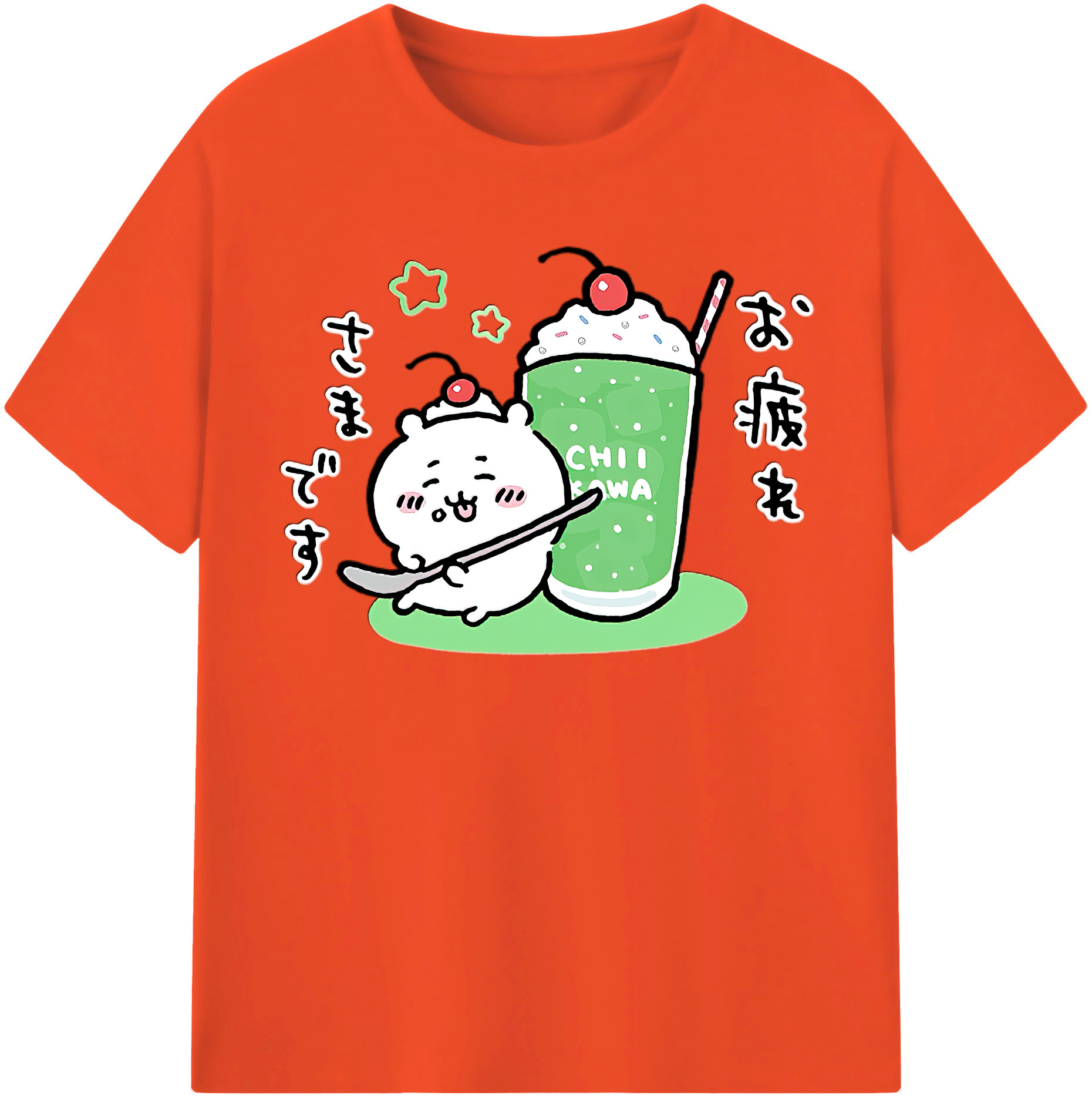 （画像用） ちいかわ ちいかわ Chii-kawa chiikawa 綿100％半袖Tシャツ（フロントプリント）