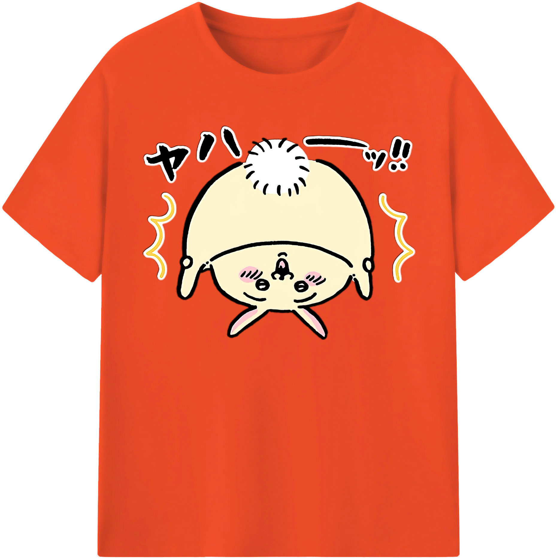 （画像用） ちいかわ うさぎ Chii-kawa usagi 綿100％半袖Tシャツ（フロントプリント）