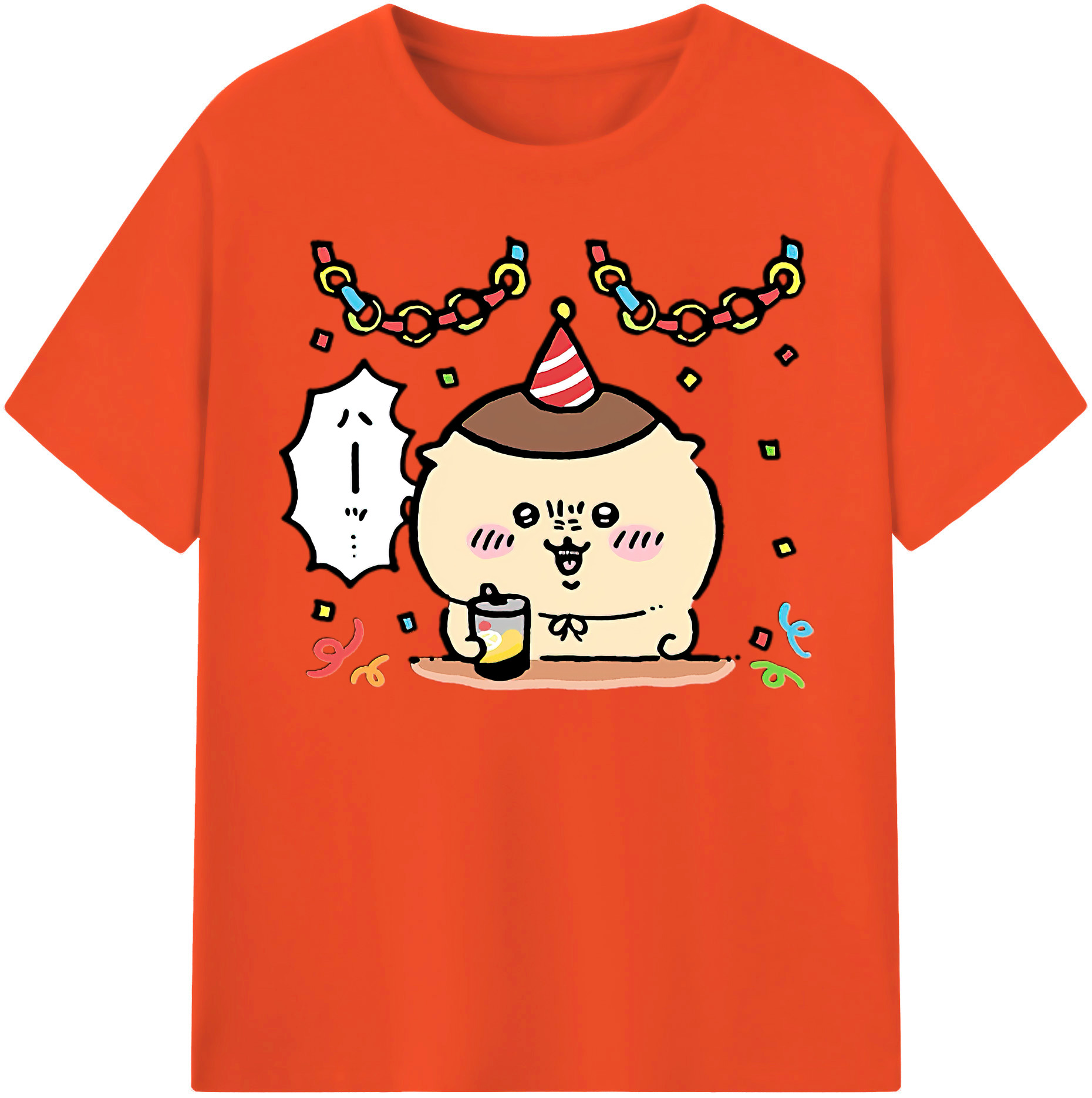 （画像用） ちいかわ くりまんじゅう Chii-kawa kuri manjū 綿100％半袖Tシャツ（フロントプリント）