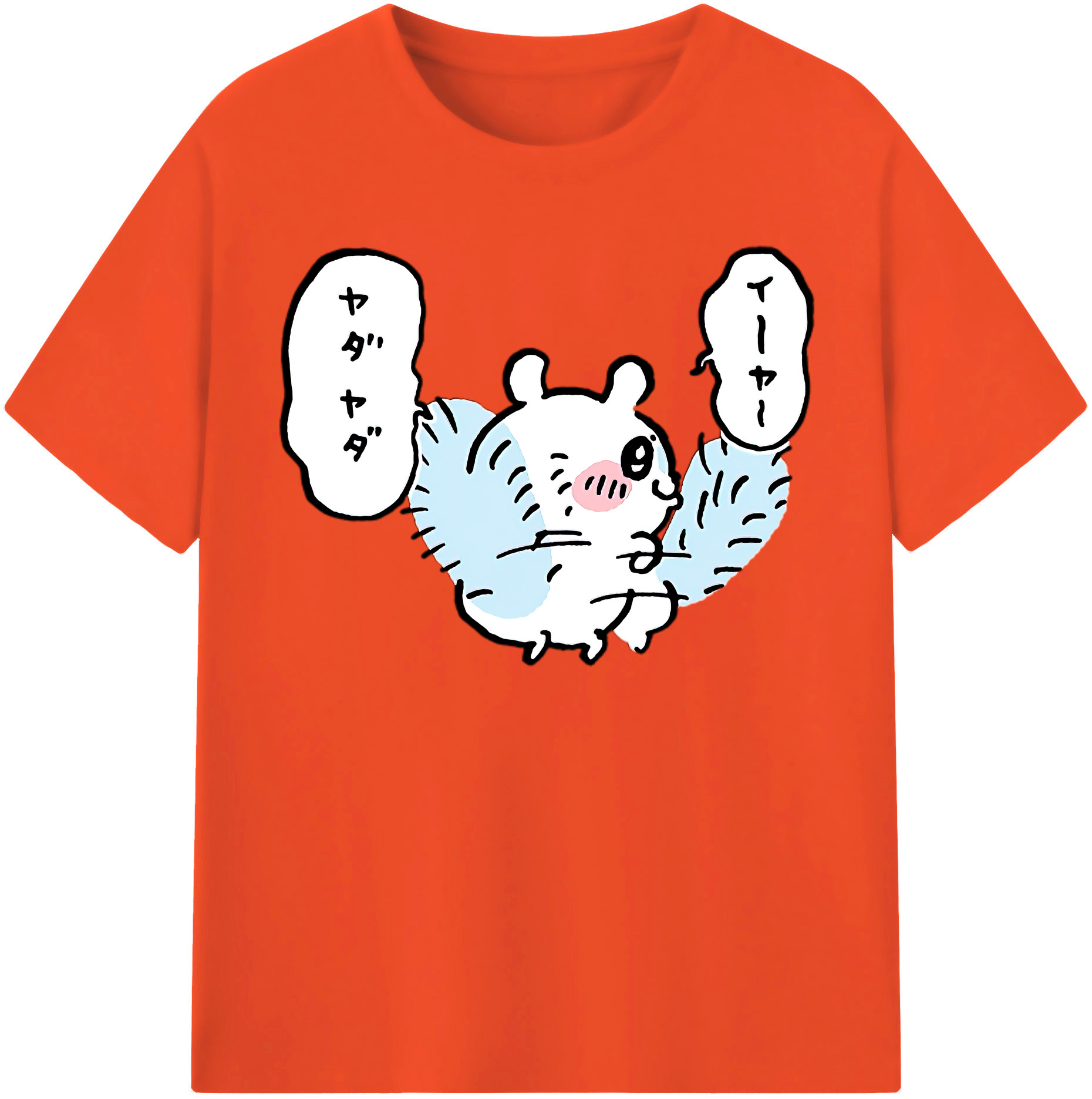 （画像用） ちいかわ モモンガ Chii-kawa Momonga 綿100％半袖Tシャツ（フロントプリント）