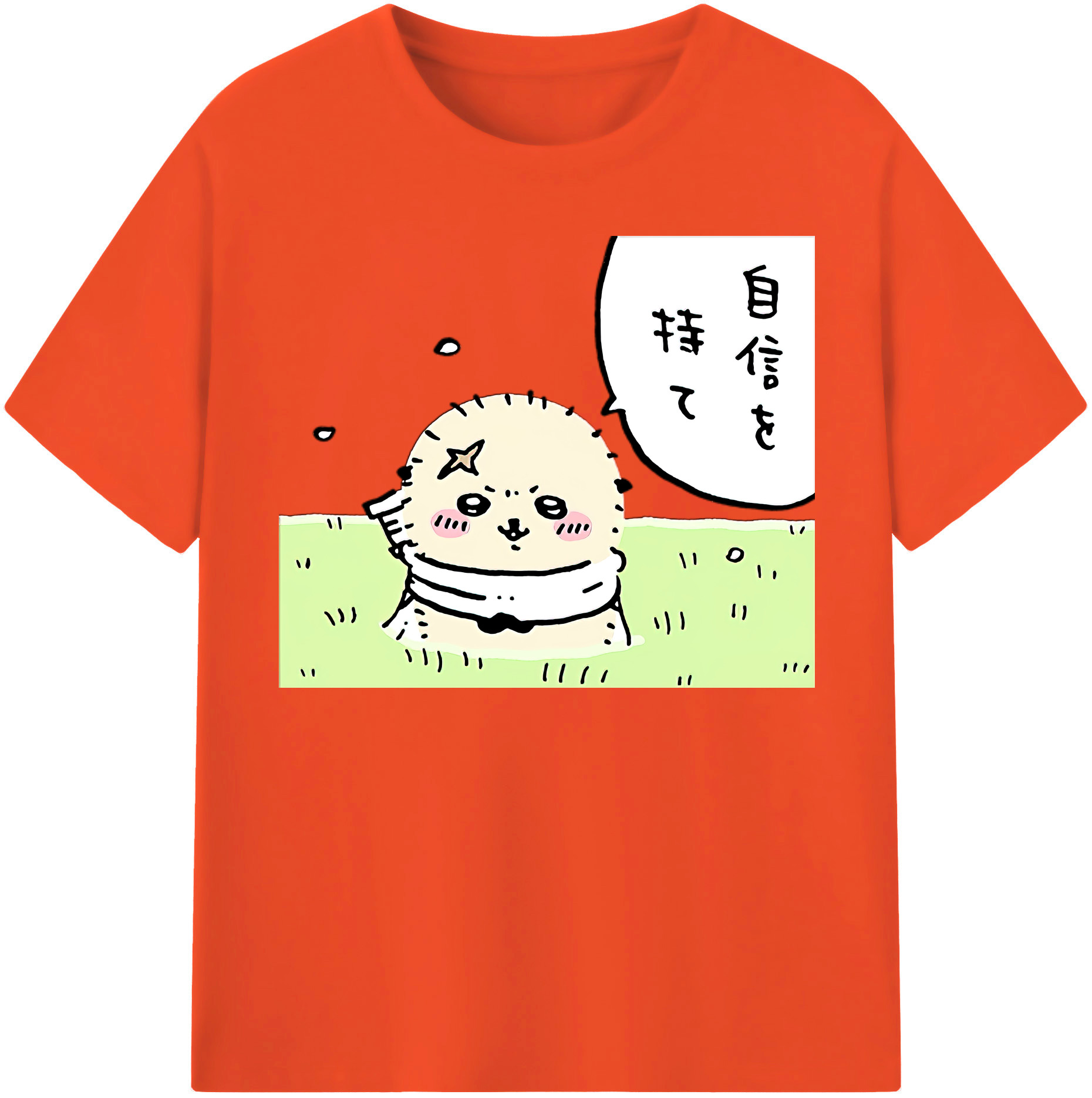 （画像用） ちいかわ ラッコ Chii-kawa Sea otter 綿100％半袖Tシャツ（フロントプリント）