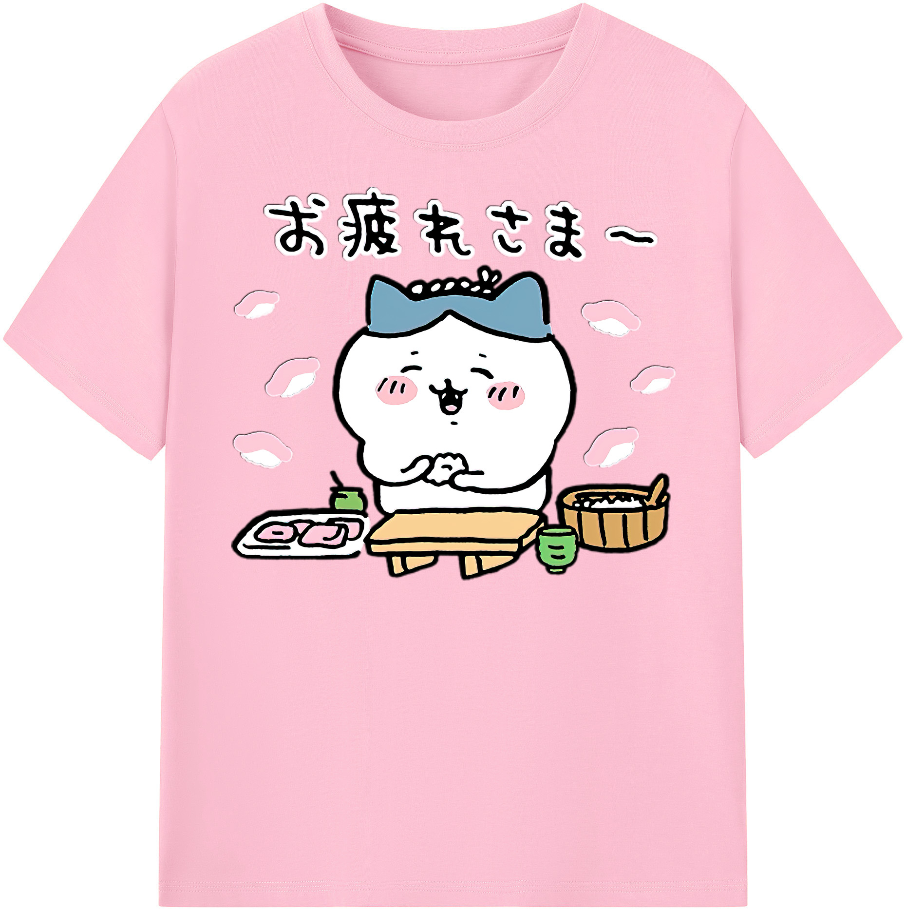 （画像用） ちいかわ ハチワレ Chii-kawa hachiware 綿100％半袖Tシャツ（フロントプリント）