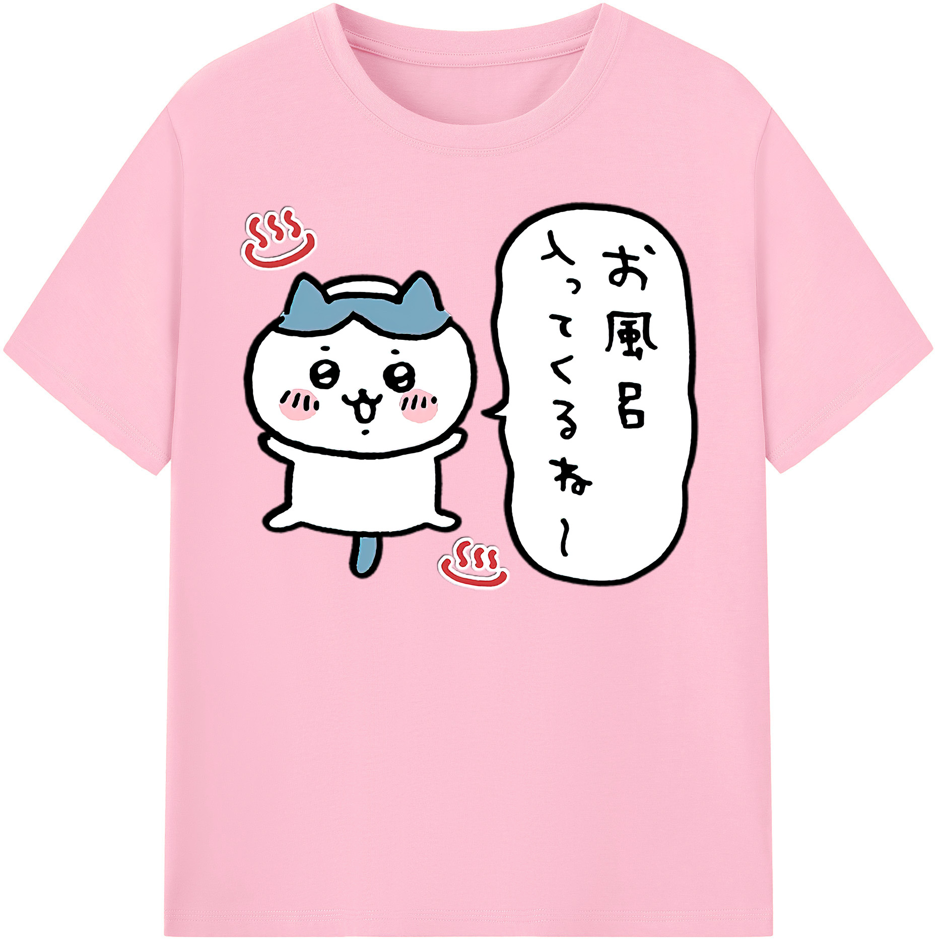 （画像用） ちいかわ ハチワレ Chii-kawa hachiware 綿100％半袖Tシャツ（フロントプリント）