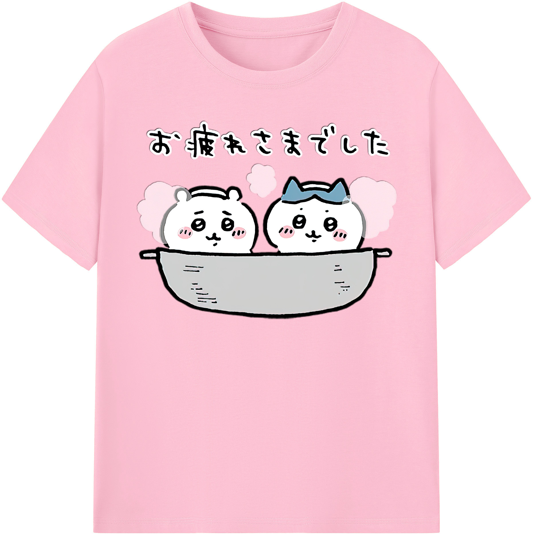 （画像用） ちいかわ ハチワレ Chii-kawa hachiware 綿100％半袖Tシャツ（フロントプリント）