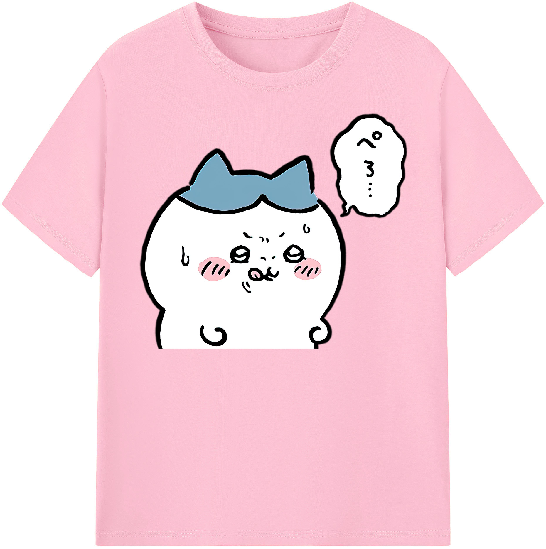 （画像用） ちいかわ ハチワレ Chii-kawa hachiware 綿100％半袖Tシャツ（フロントプリント）
