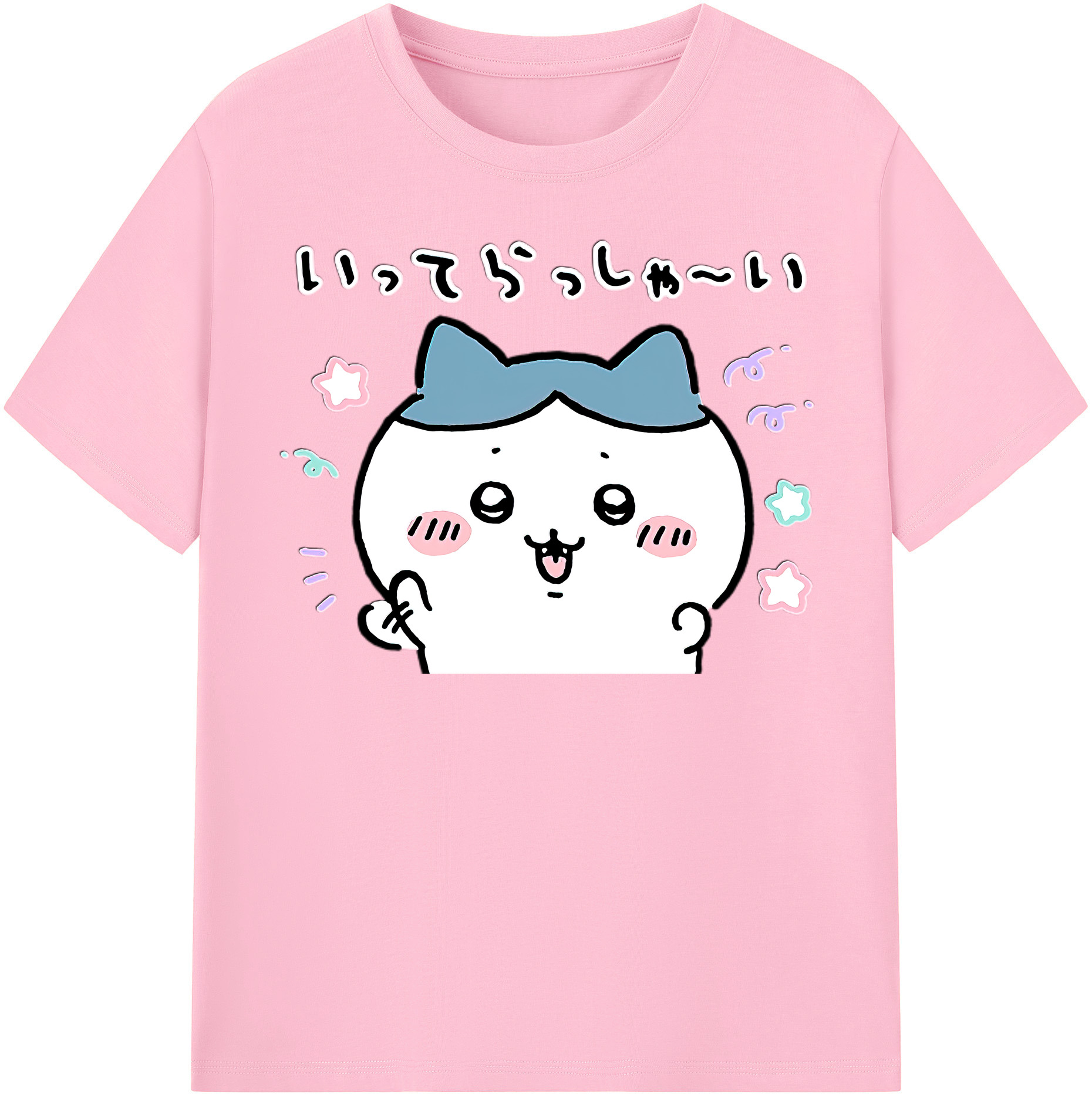 （画像用） ちいかわ ハチワレ Chii-kawa hachiware 綿100％半袖Tシャツ（フロントプリント）