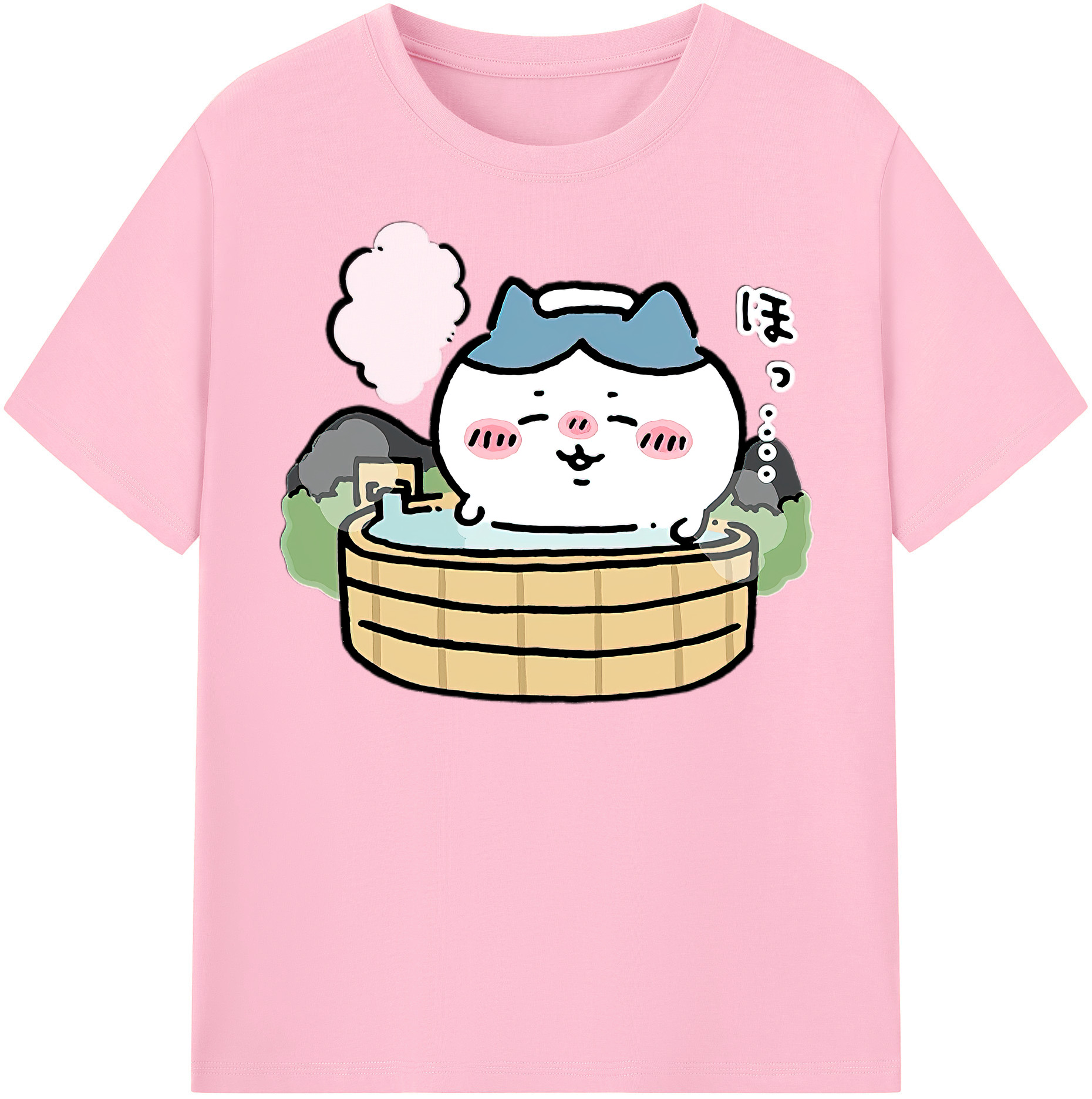 （画像用） ちいかわ ハチワレ Chii-kawa hachiware 綿100％半袖Tシャツ（フロントプリント）