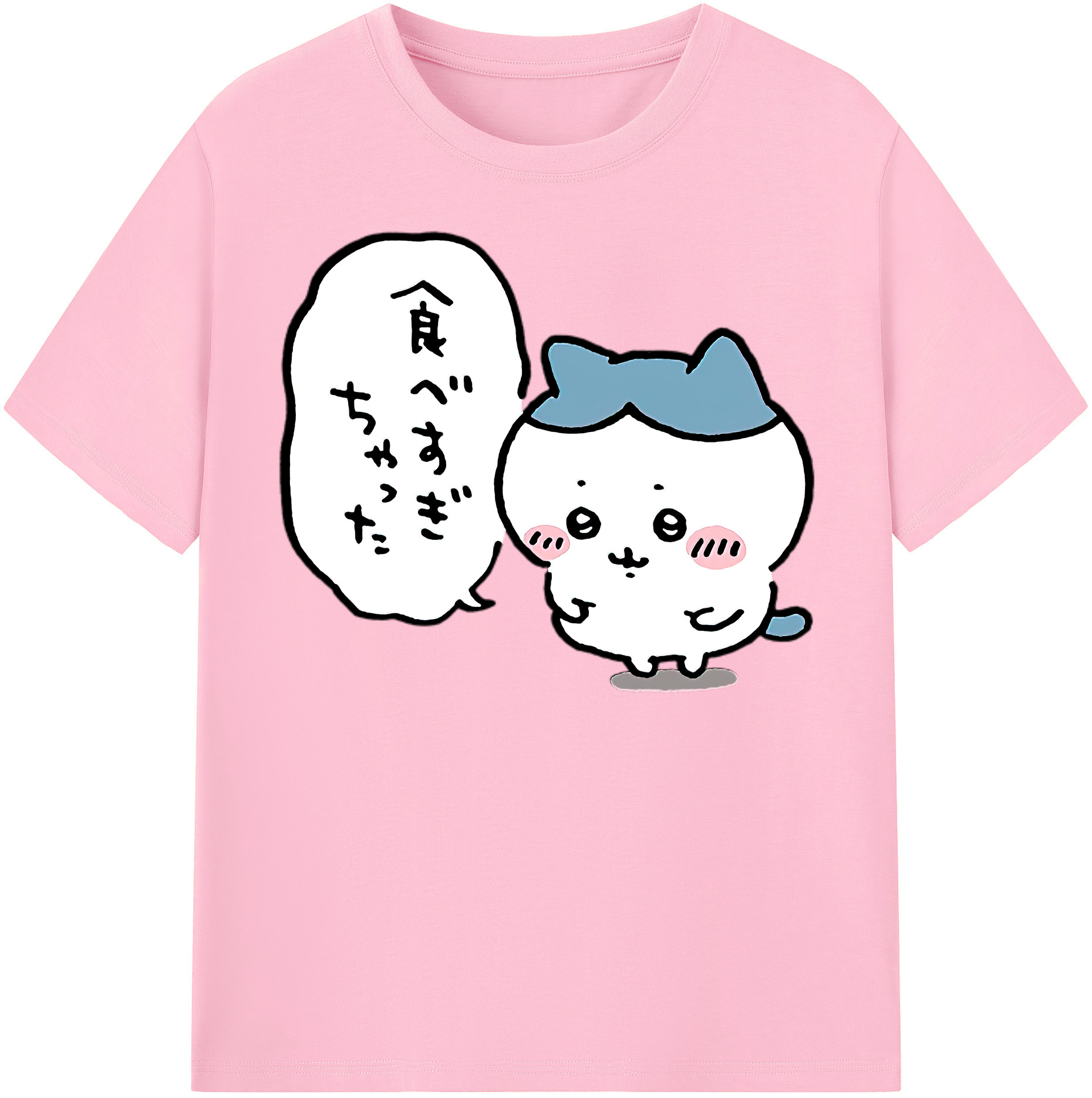 （画像用） ちいかわ ハチワレ Chii-kawa hachiware 綿100％半袖Tシャツ（フロントプリント）