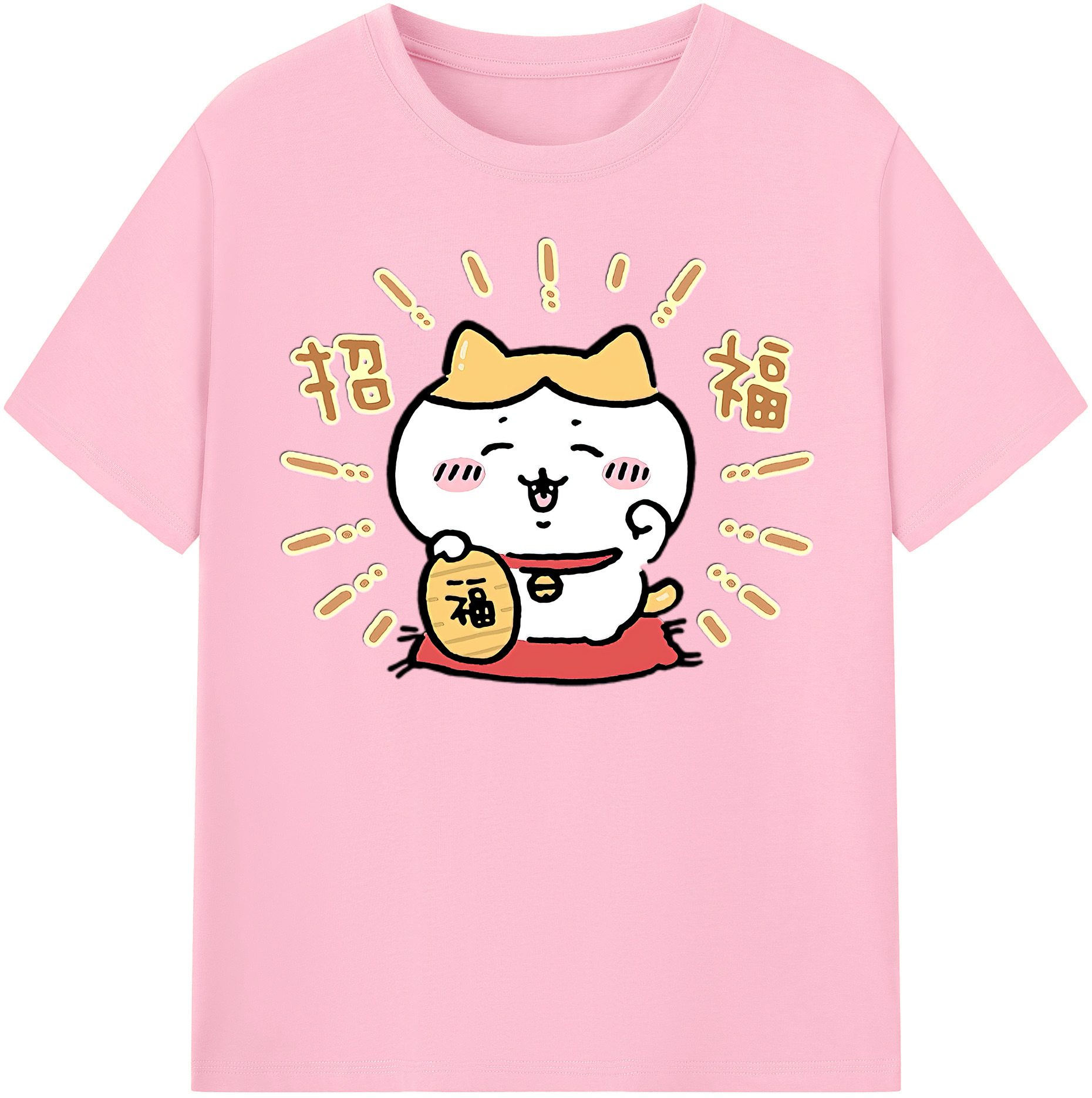 （画像用） ちいかわ ハチワレ Chii-kawa hachiware 綿100％半袖Tシャツ（フロントプリント）