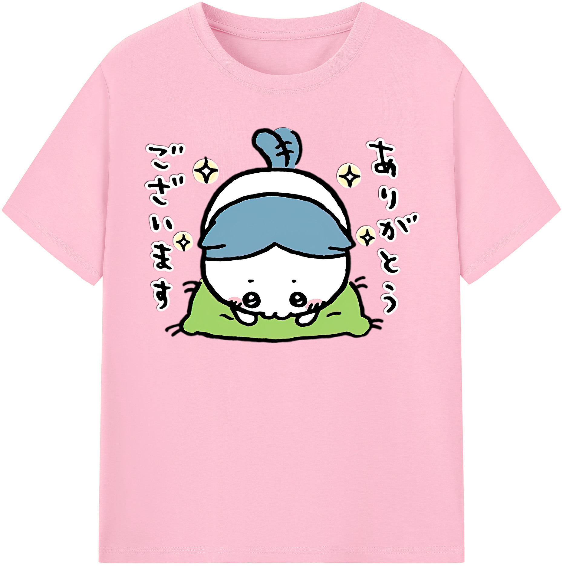 （画像用） ちいかわ ハチワレ Chii-kawa hachiware 綿100％半袖Tシャツ（フロントプリント）