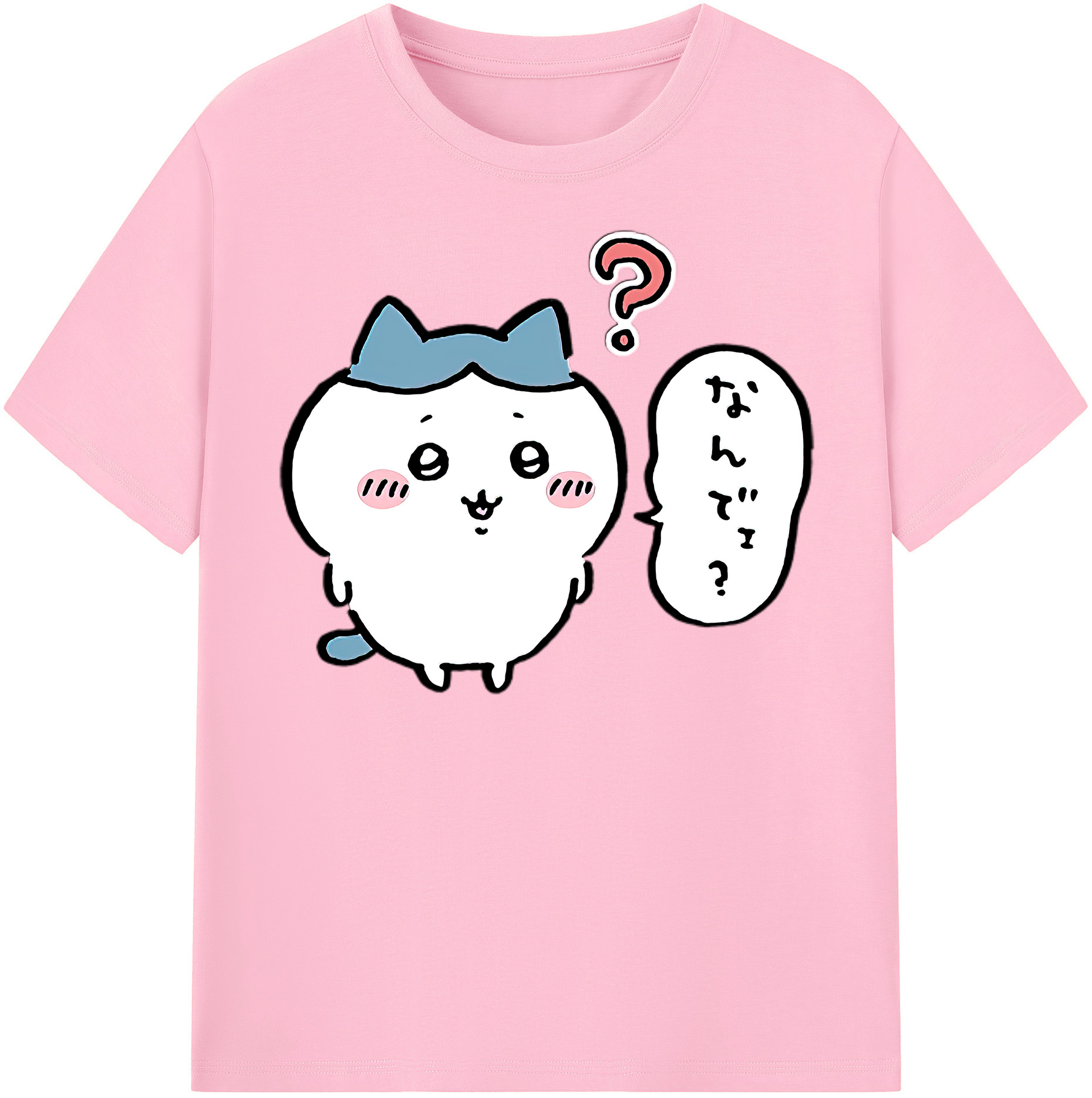 （画像用） ちいかわ ハチワレ Chii-kawa hachiware 綿100％半袖Tシャツ（フロントプリント）