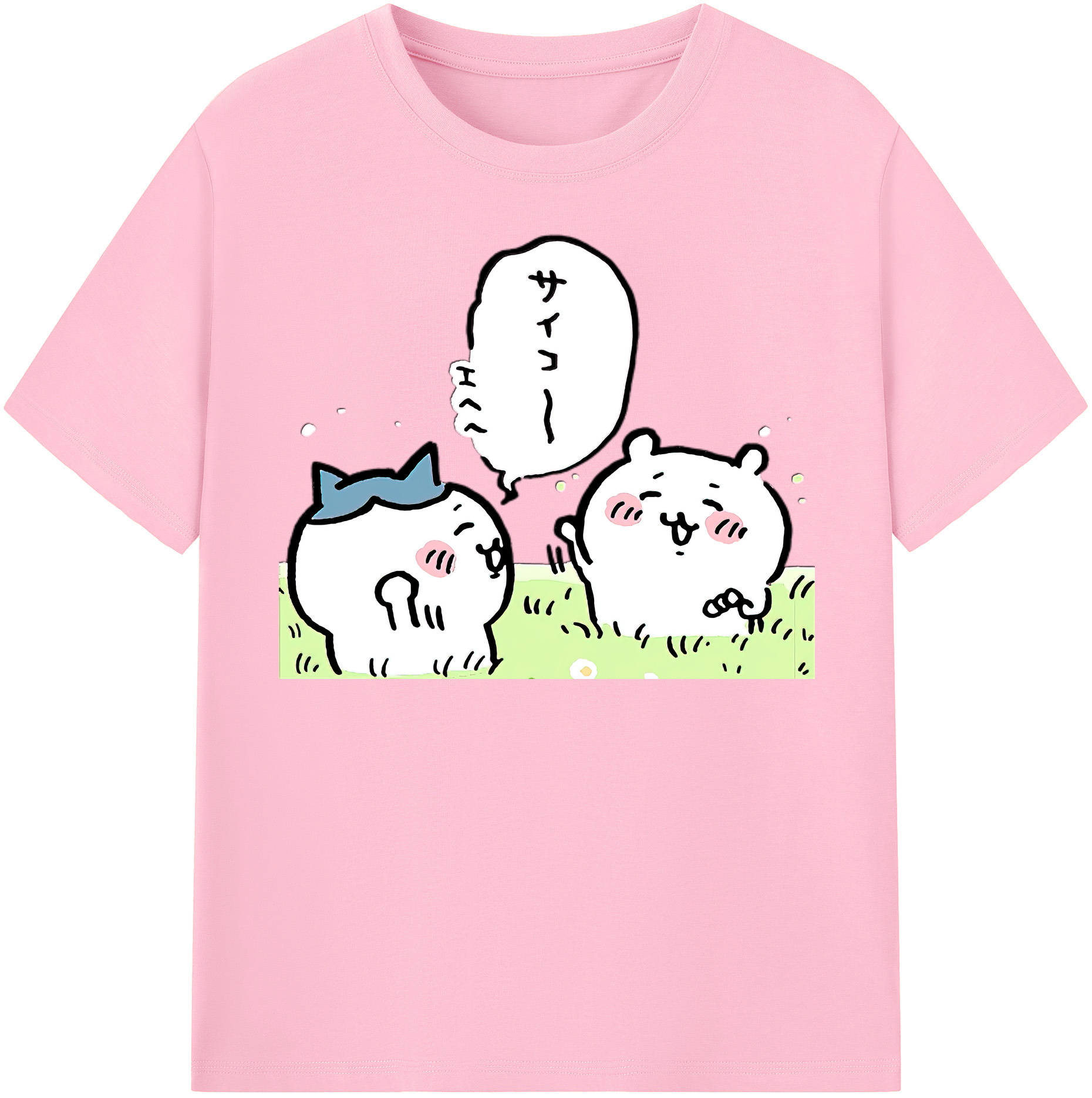 （画像用） ちいかわ ちいかわ Chii-kawa chiikawa 綿100％半袖Tシャツ（フロントプリント）