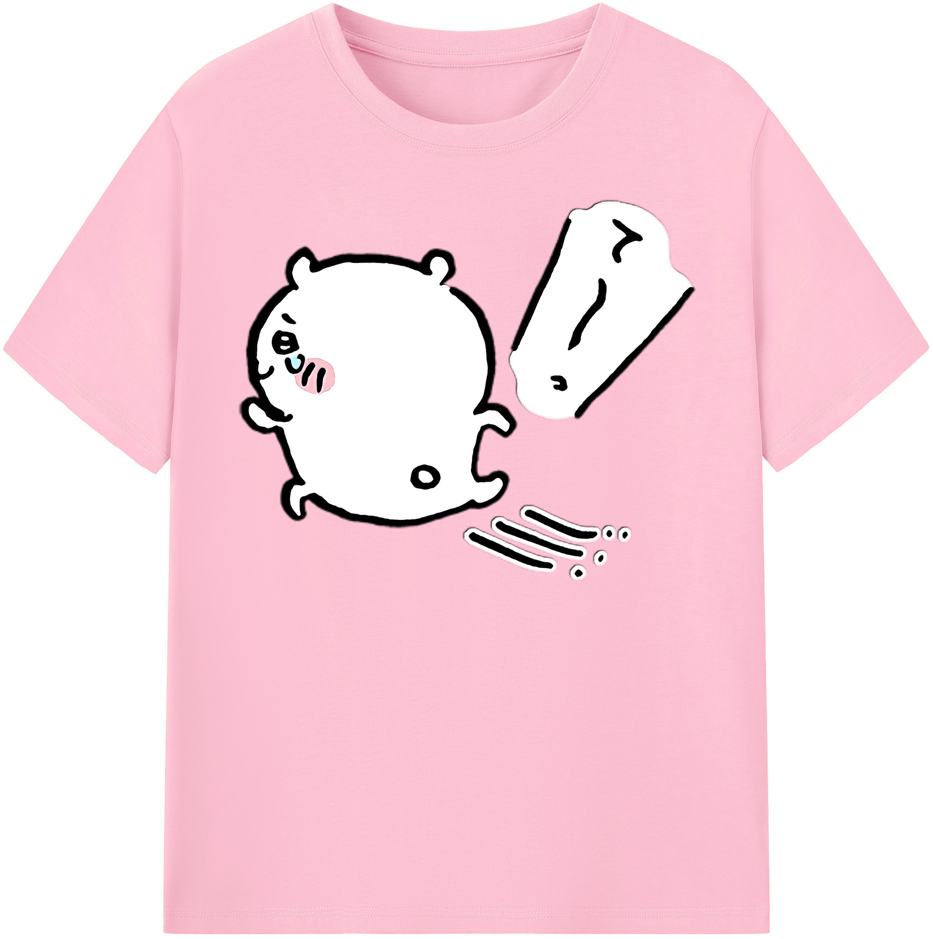 （画像用） ちいかわ ちいかわ Chii-kawa chiikawa 綿100％半袖Tシャツ（フロントプリント）
