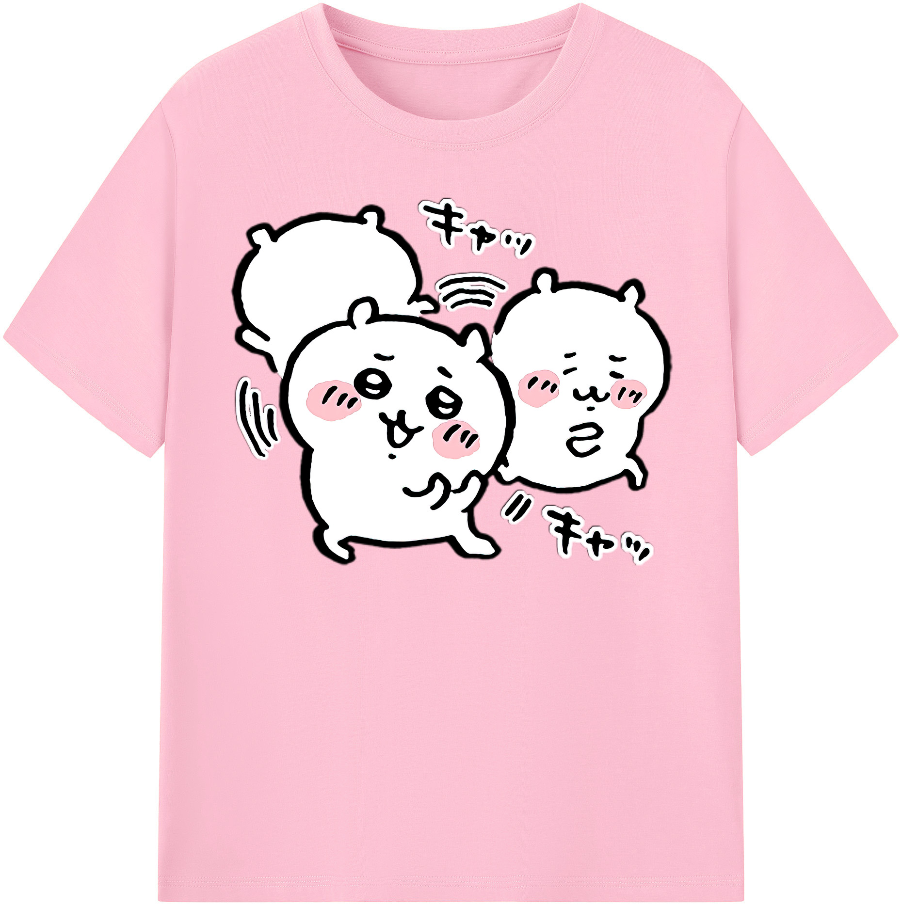 （画像用） ちいかわ ちいかわ Chii-kawa chiikawa 綿100％半袖Tシャツ（フロントプリント）
