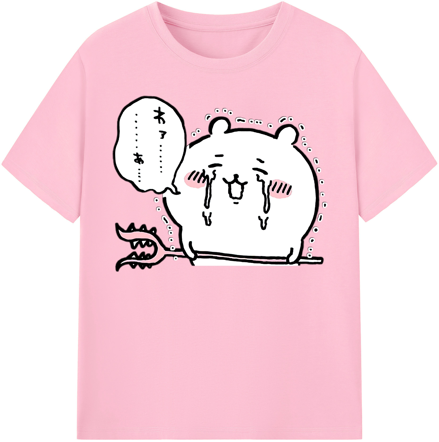 （画像用） ちいかわ ちいかわ Chii-kawa chiikawa 綿100％半袖Tシャツ（フロントプリント）