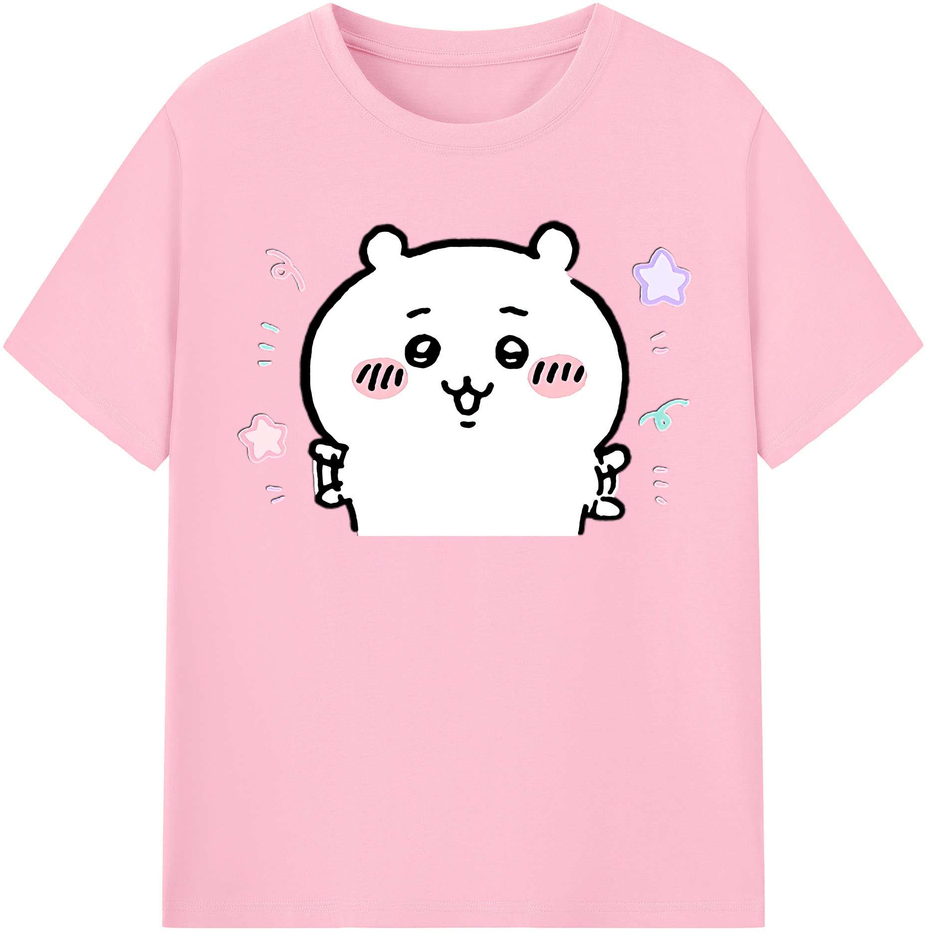 （画像用） ちいかわ ちいかわ Chii-kawa chiikawa 綿100％半袖Tシャツ（フロントプリント）