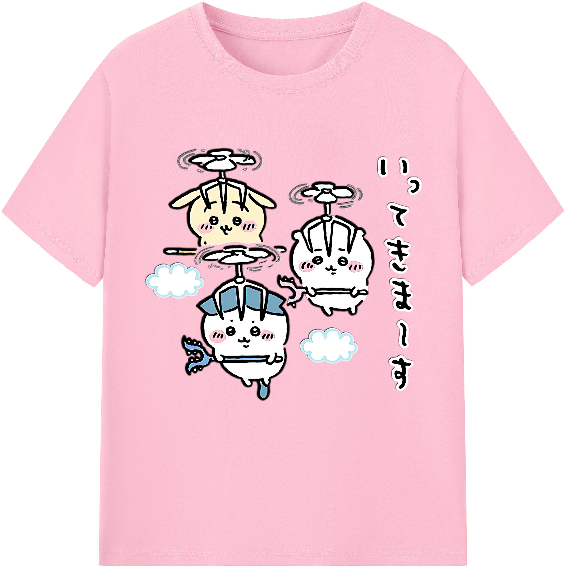 （画像用） ちいかわ ちいかわ Chii-kawa chiikawa 綿100％半袖Tシャツ（フロントプリント）