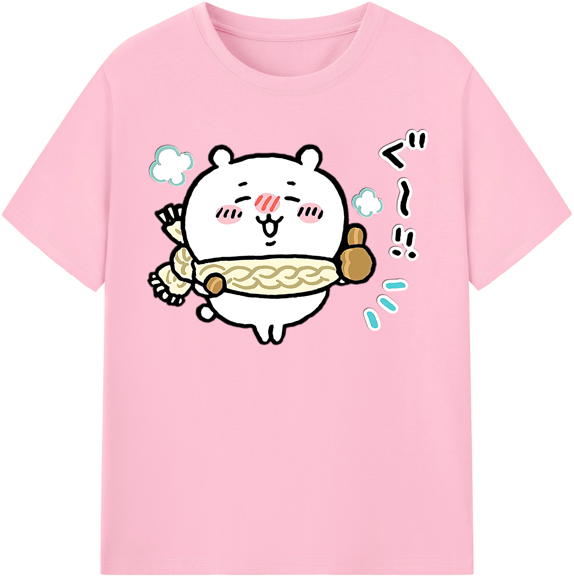 （画像用） ちいかわ ちいかわ Chii-kawa chiikawa 綿100％半袖Tシャツ（フロントプリント）
