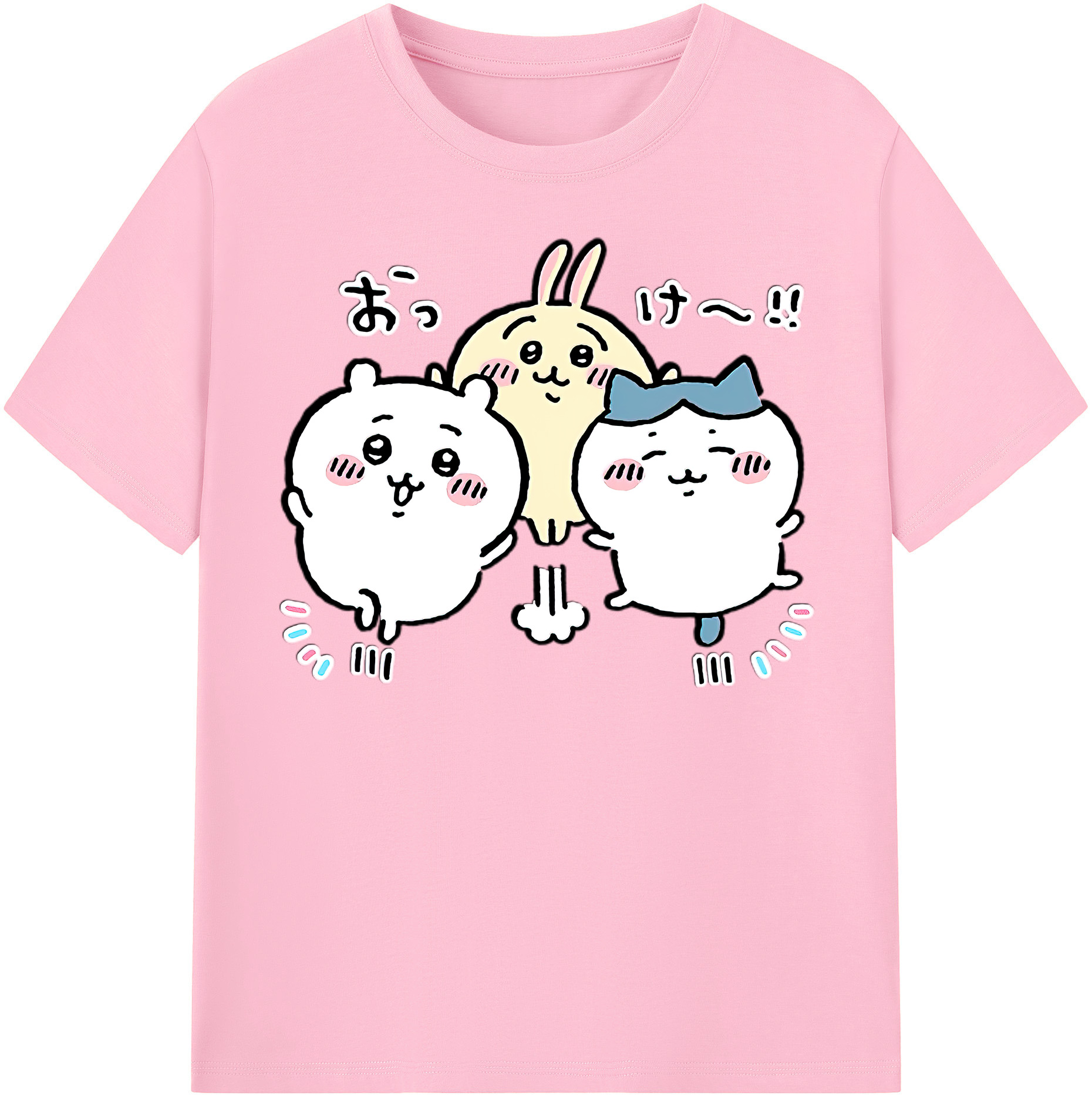 （画像用） ちいかわ ちいかわ Chii-kawa chiikawa 綿100％半袖Tシャツ（フロントプリント）